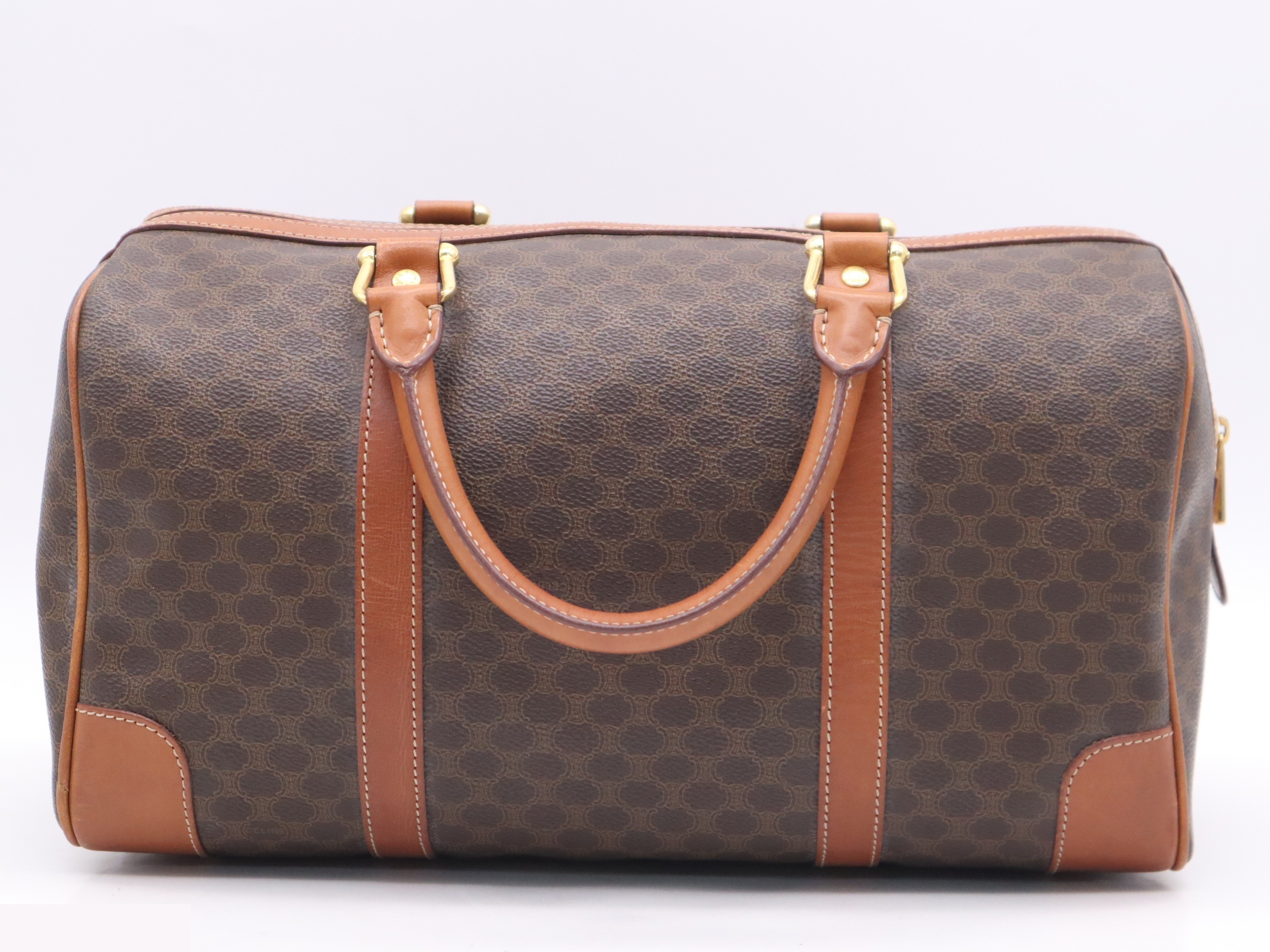 Leather Macadam handbag, brown, gold hardware — view 2