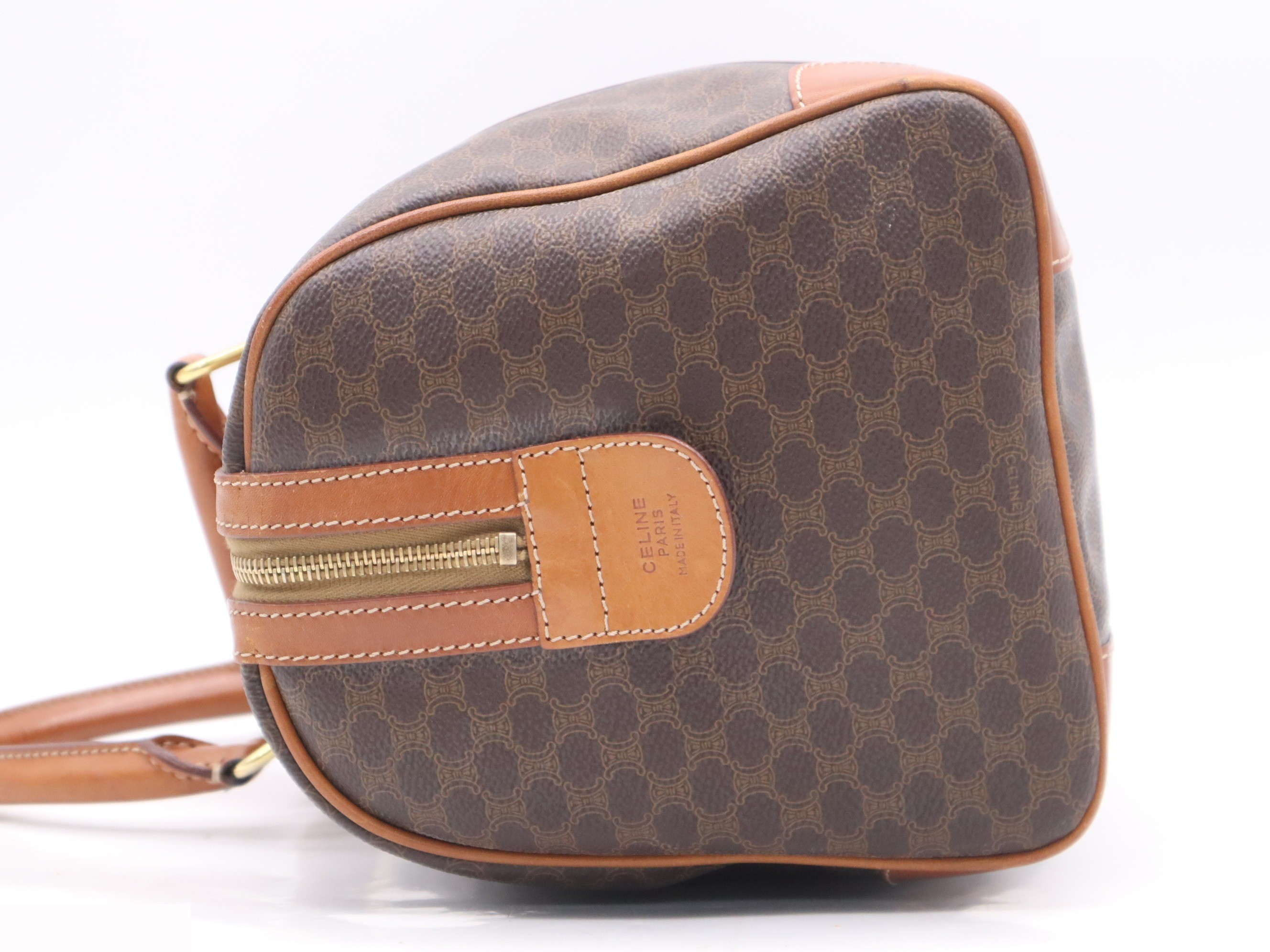 Leather Macadam handbag, brown, gold hardware — view 3
