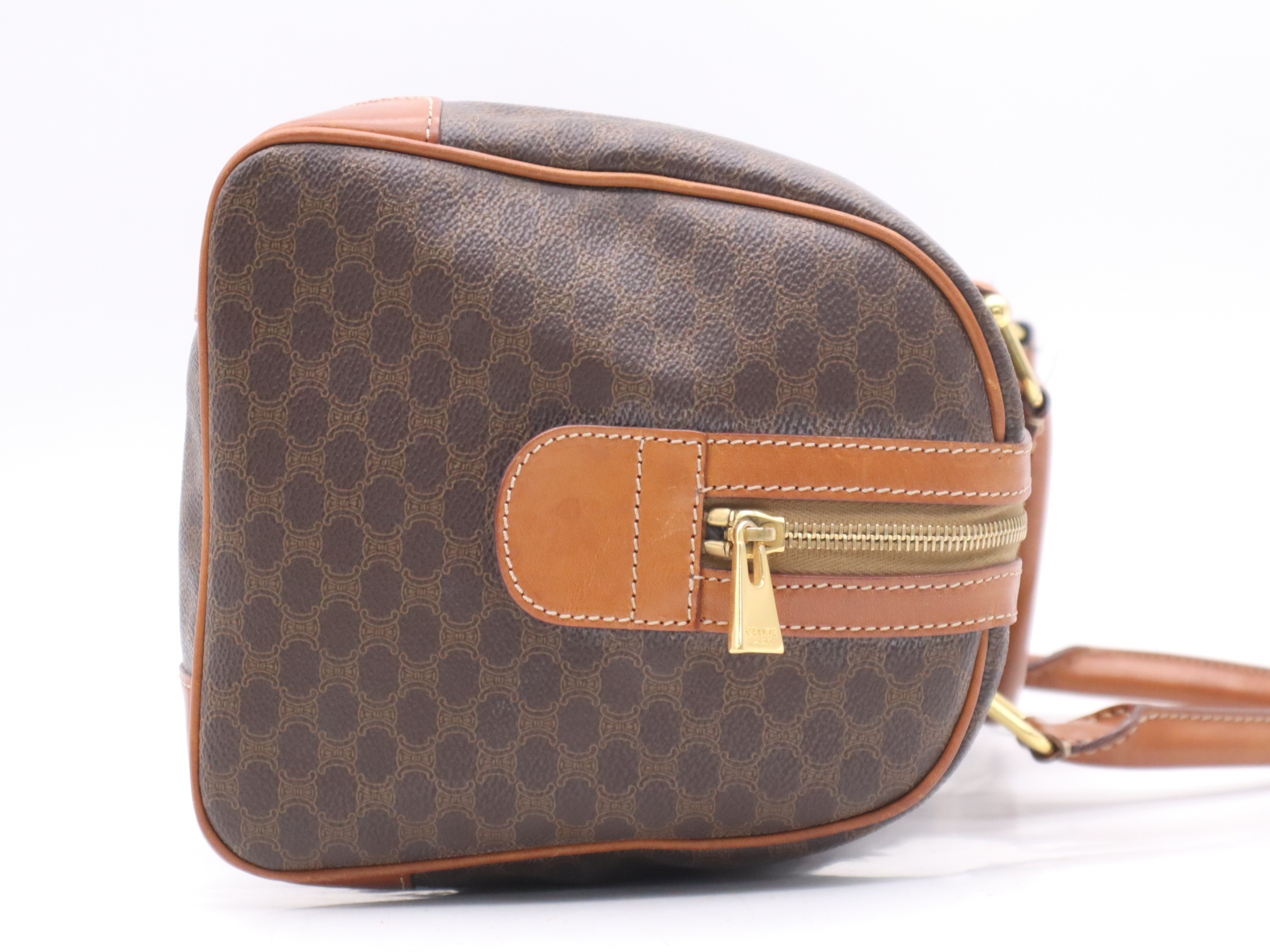 Leather Macadam handbag, brown, gold hardware — view 5