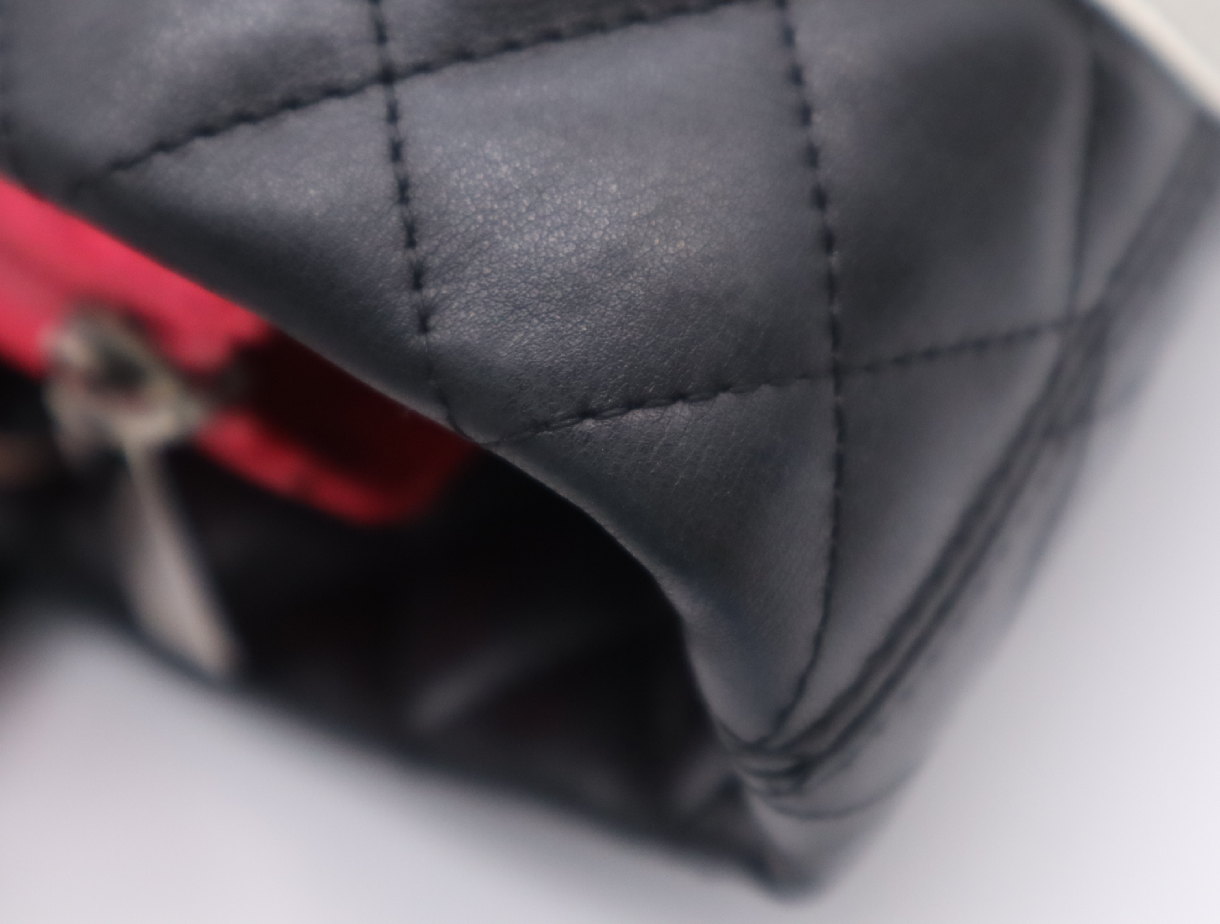 Leather Cambon Line Tote Bag, Black, Silver Hardware, with Seal and Card. — view 11