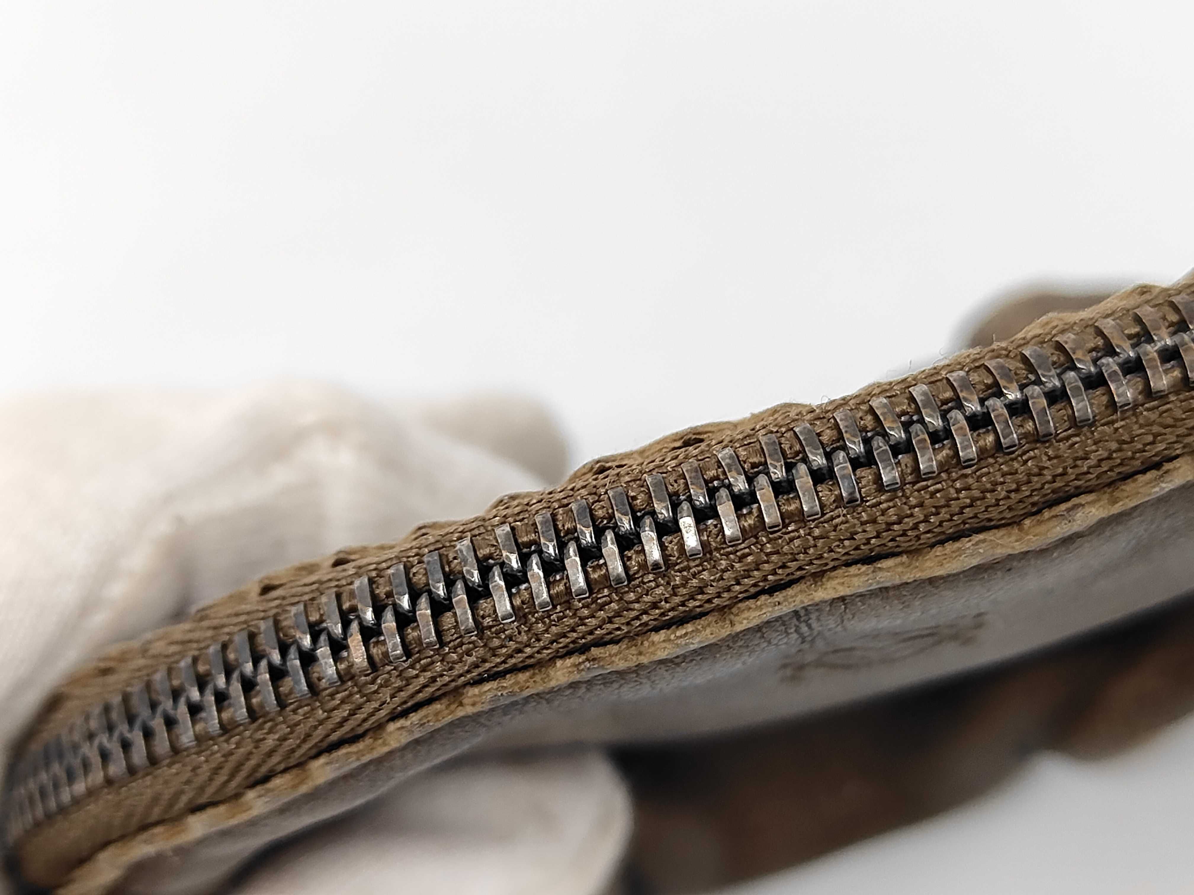 coin case, fringe, Anagram design, leather, brown. — view 6