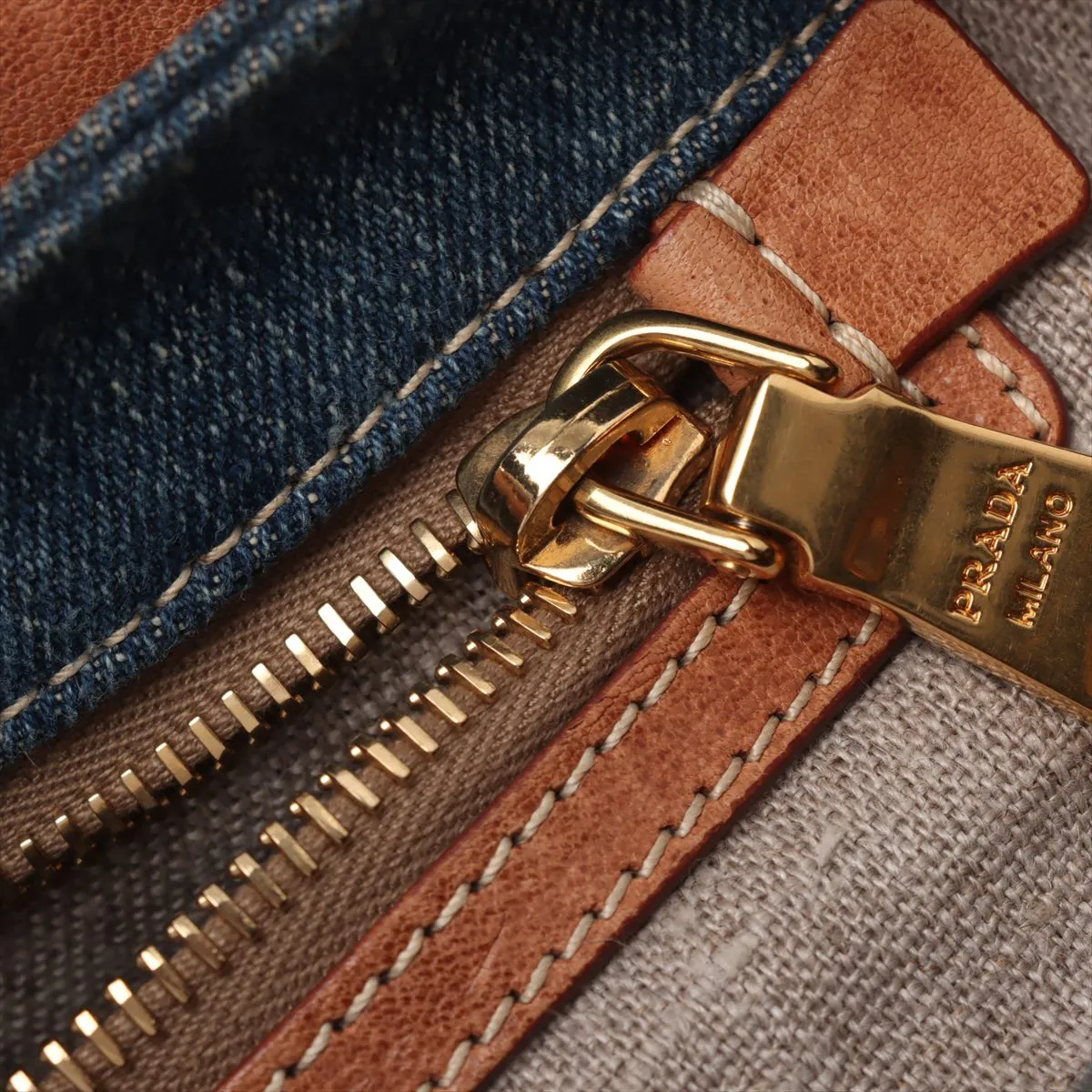 denim chain shoulder bag blue — view 13