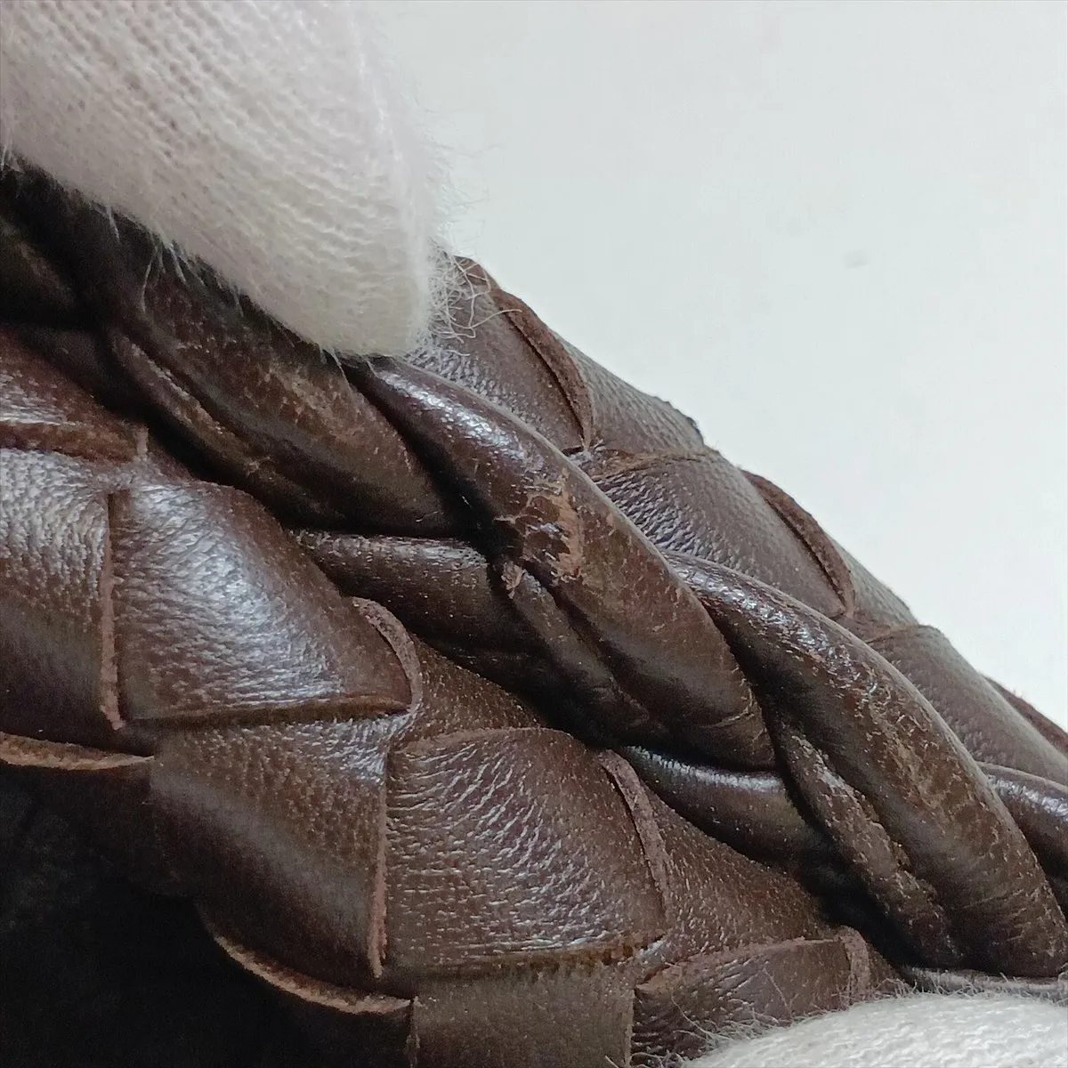 Intrecciato Hobo Leather Shoulder Bag, Brown — view 13