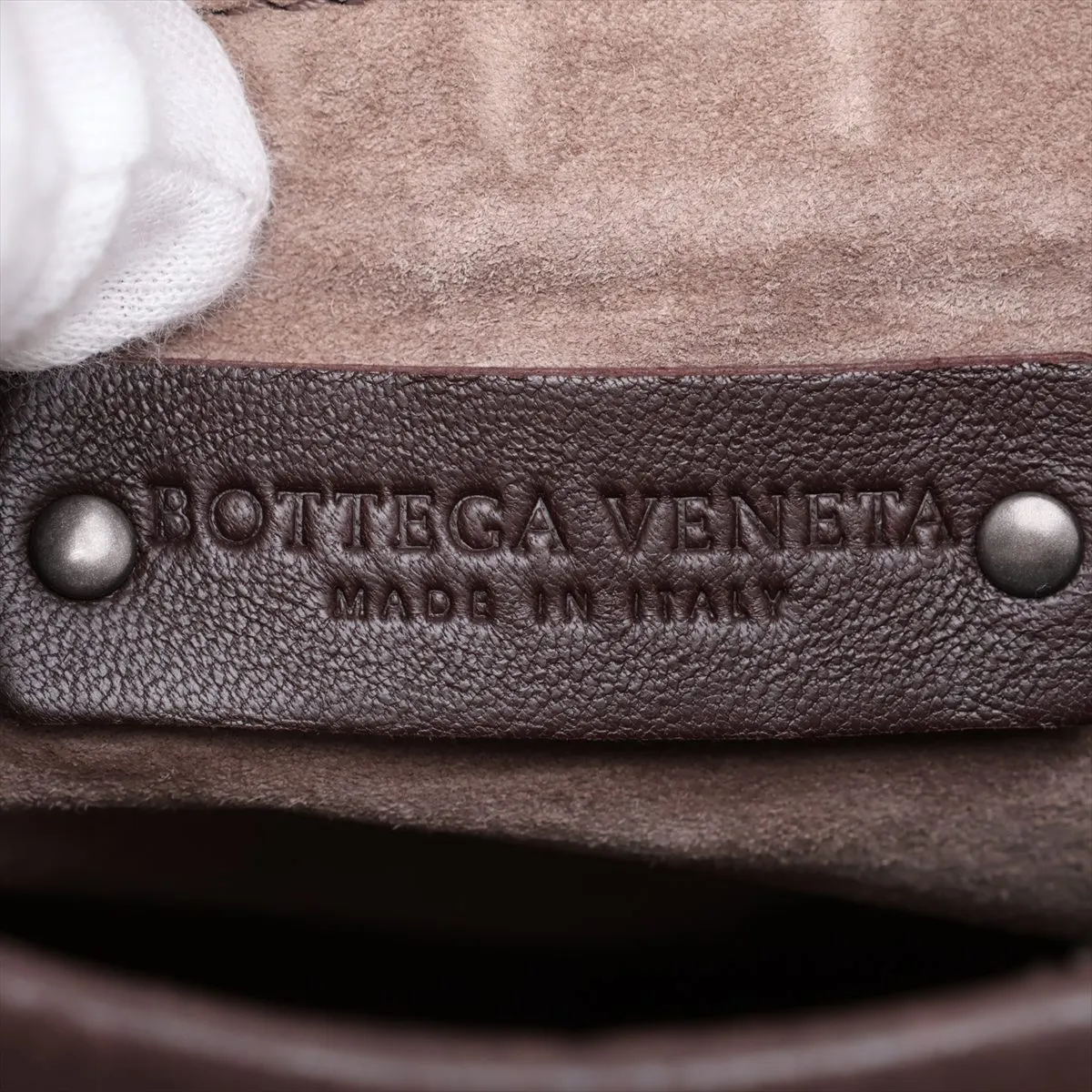 Intrecciato Hobo Leather Shoulder Bag, Brown — view 9