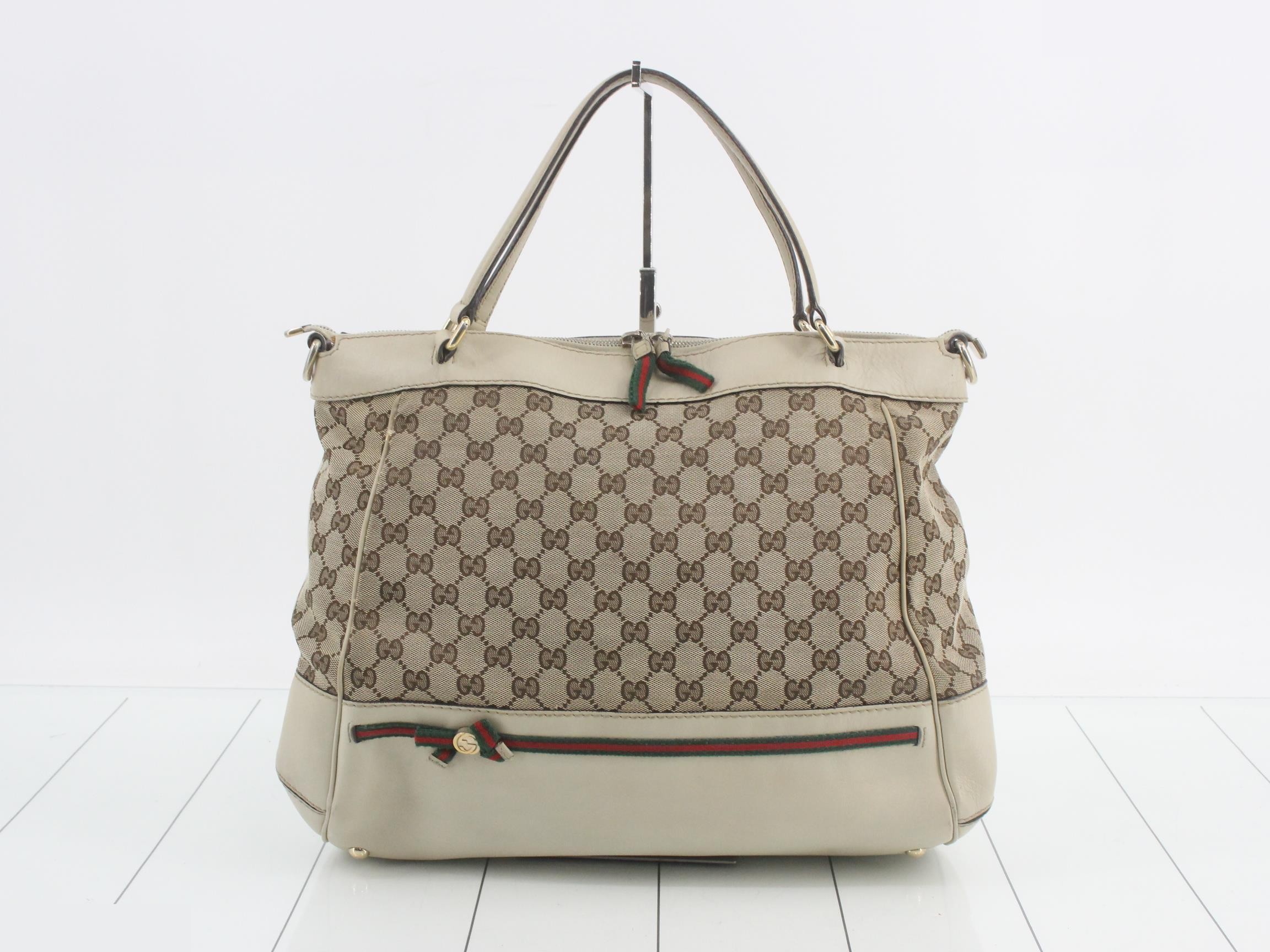 Princy GG Canvas Sherry Line Tote Bag