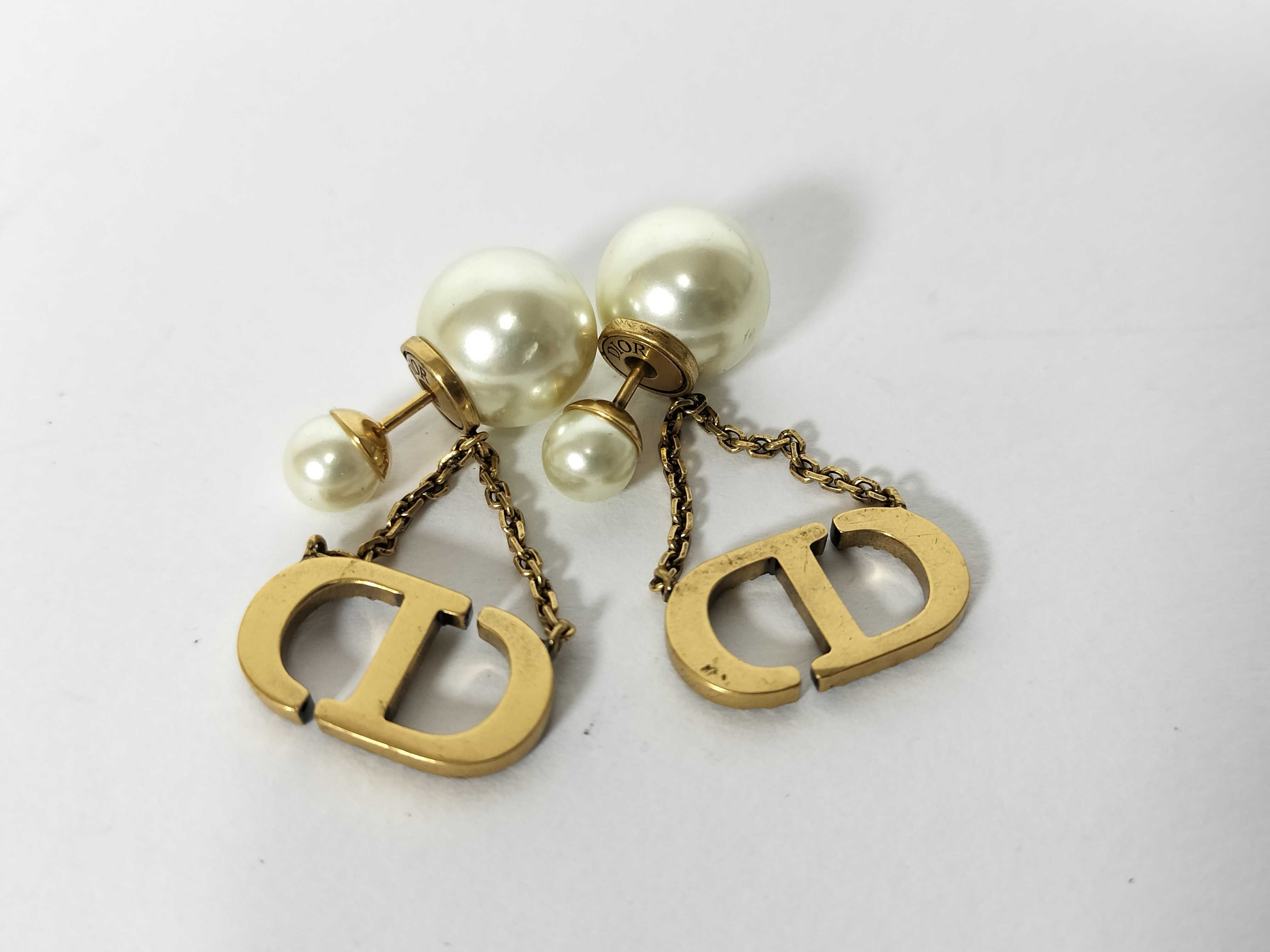 Tribal Pearl Rhinestone Earrings — view 3