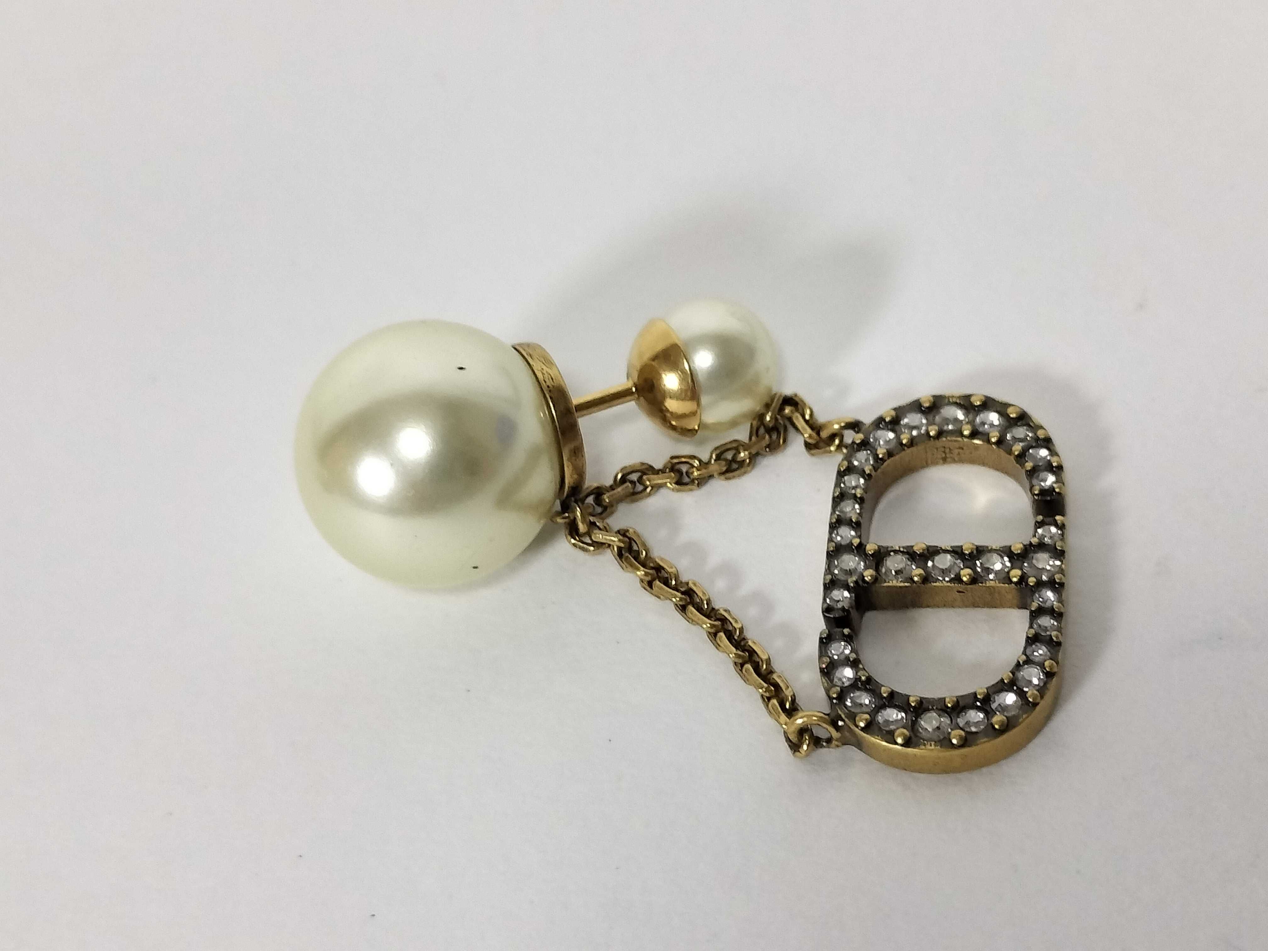 Tribal Pearl Rhinestone Earrings — view 8