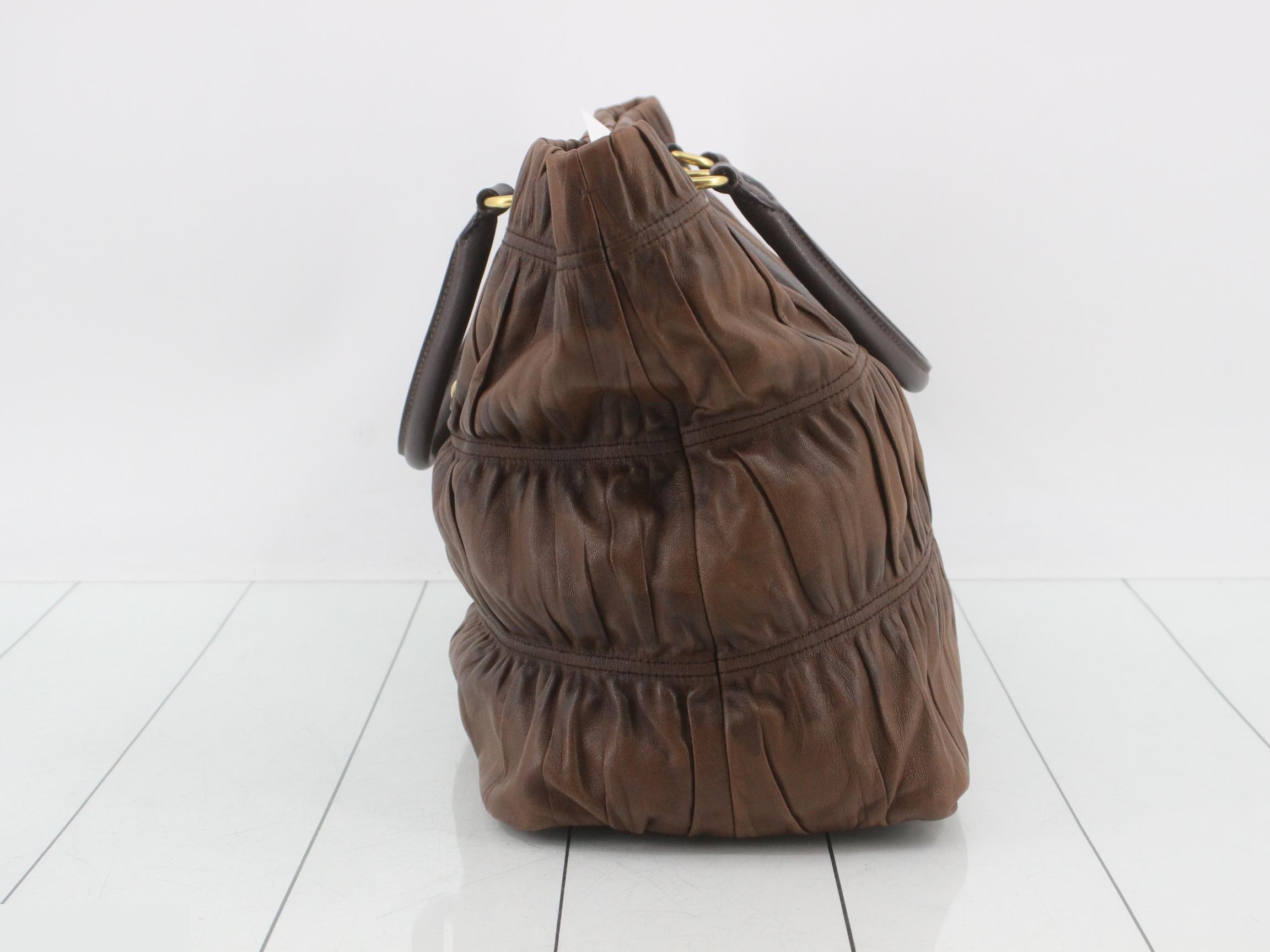 Gathered leather Saffiano — view 4