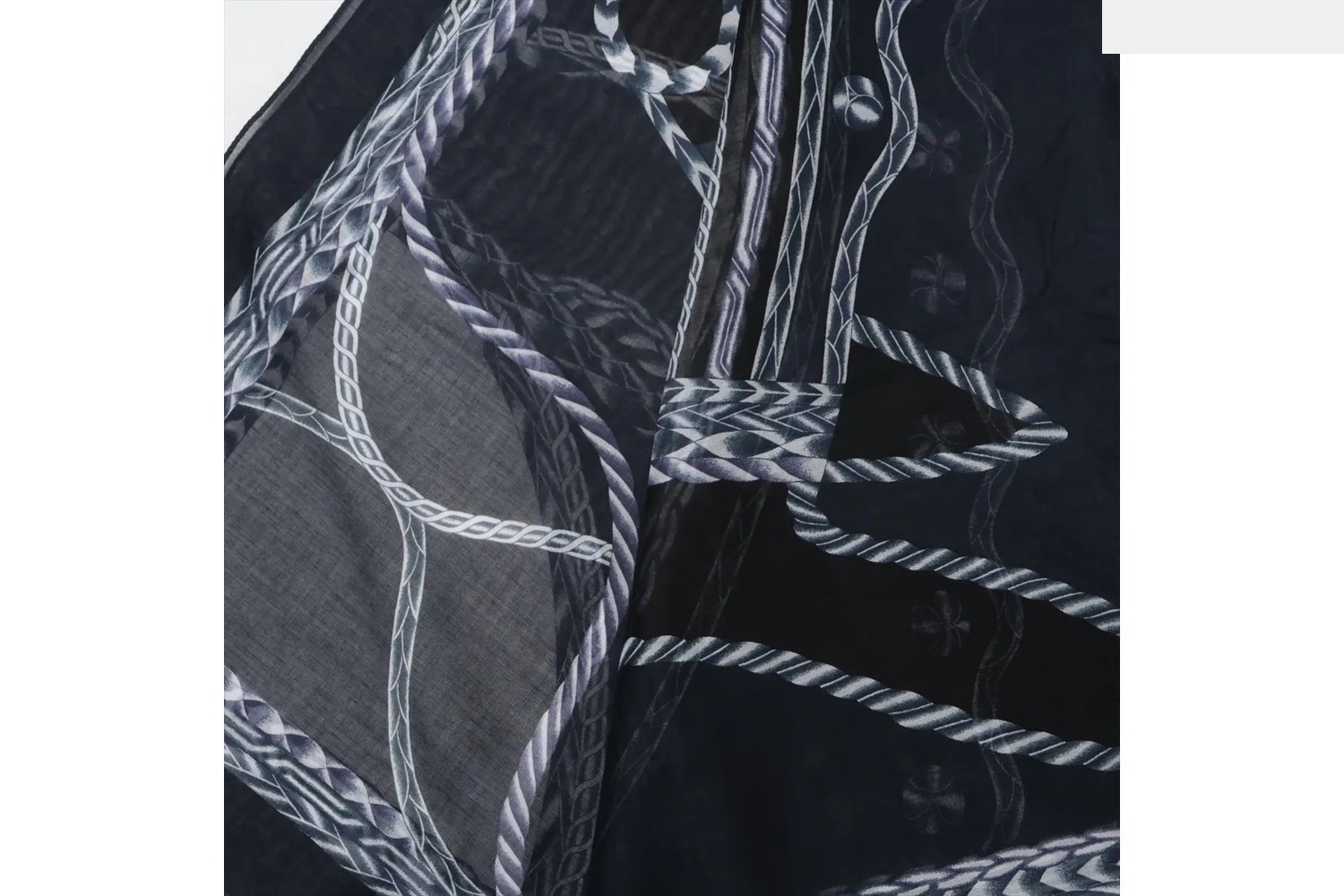 Tag attached Carre Robe du Soir Large Stole — view 2