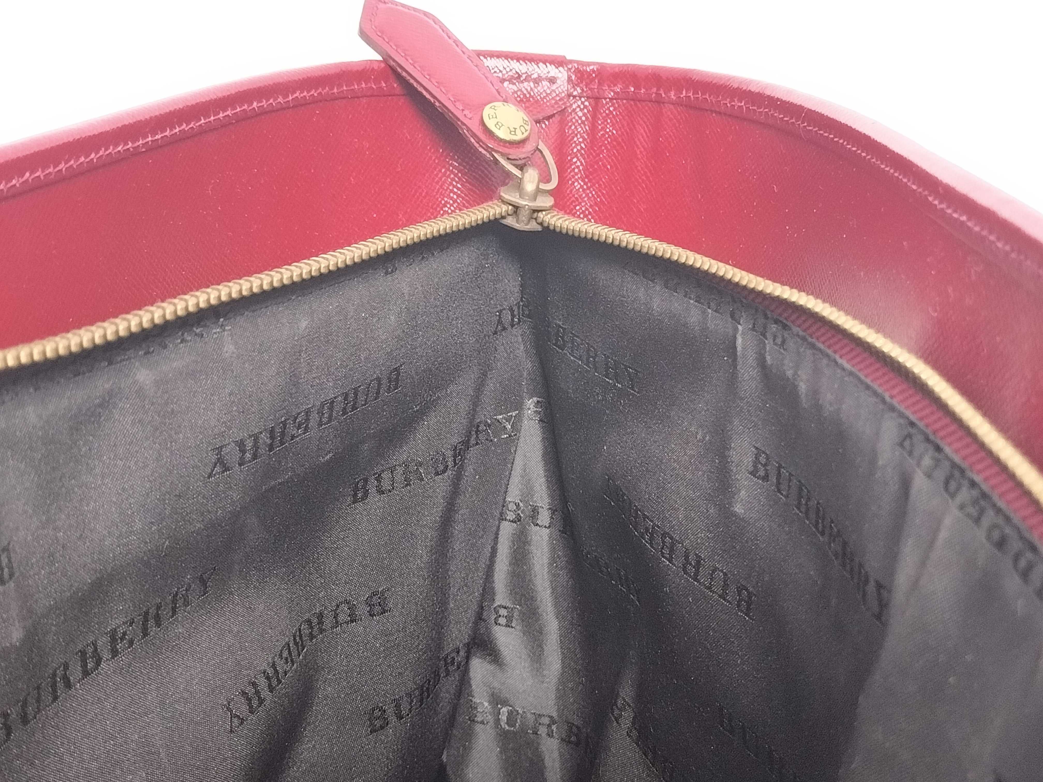 HAND LEATHER RED TOTE BAG — view 12