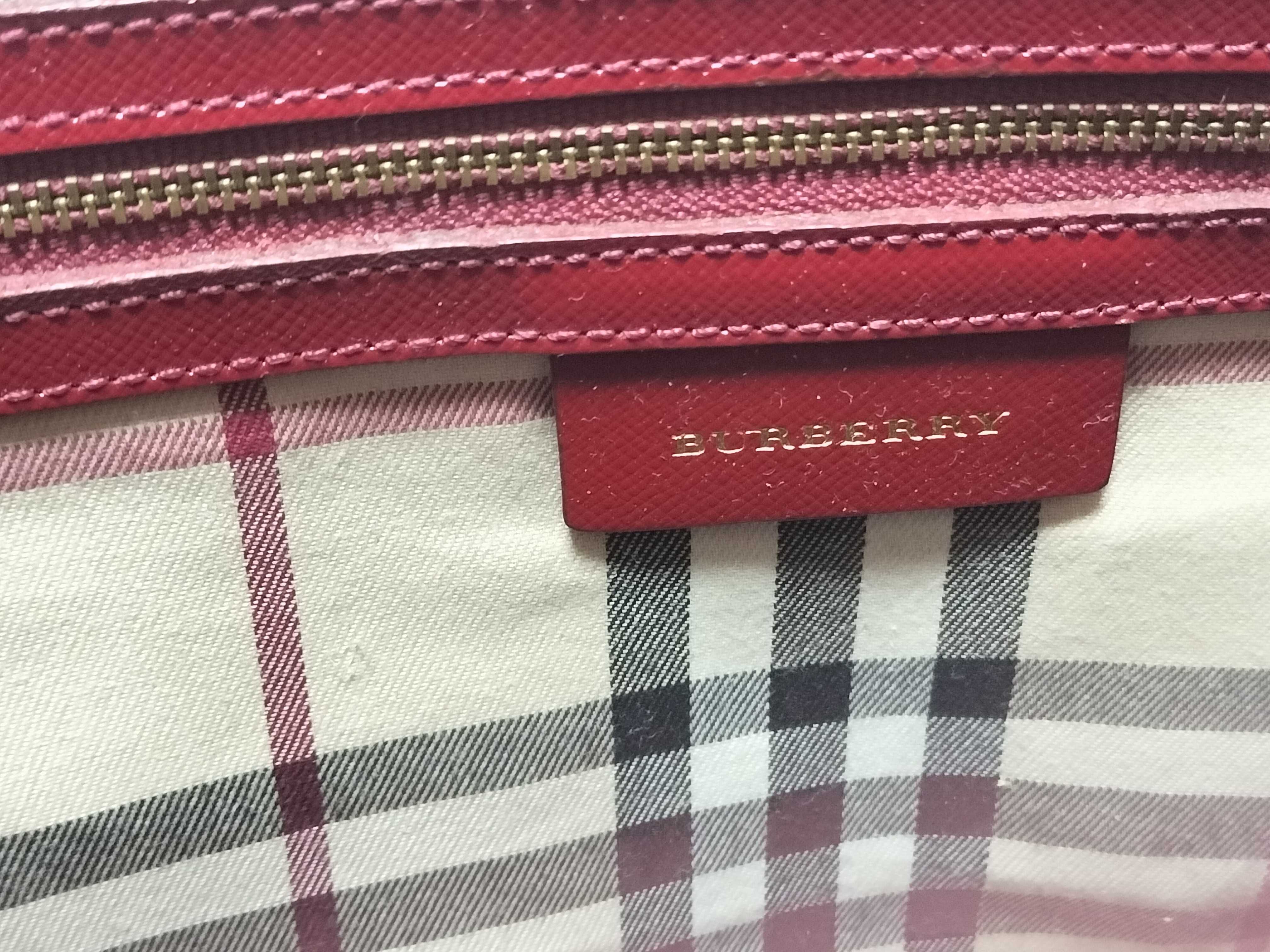 HAND LEATHER RED TOTE BAG — view 10