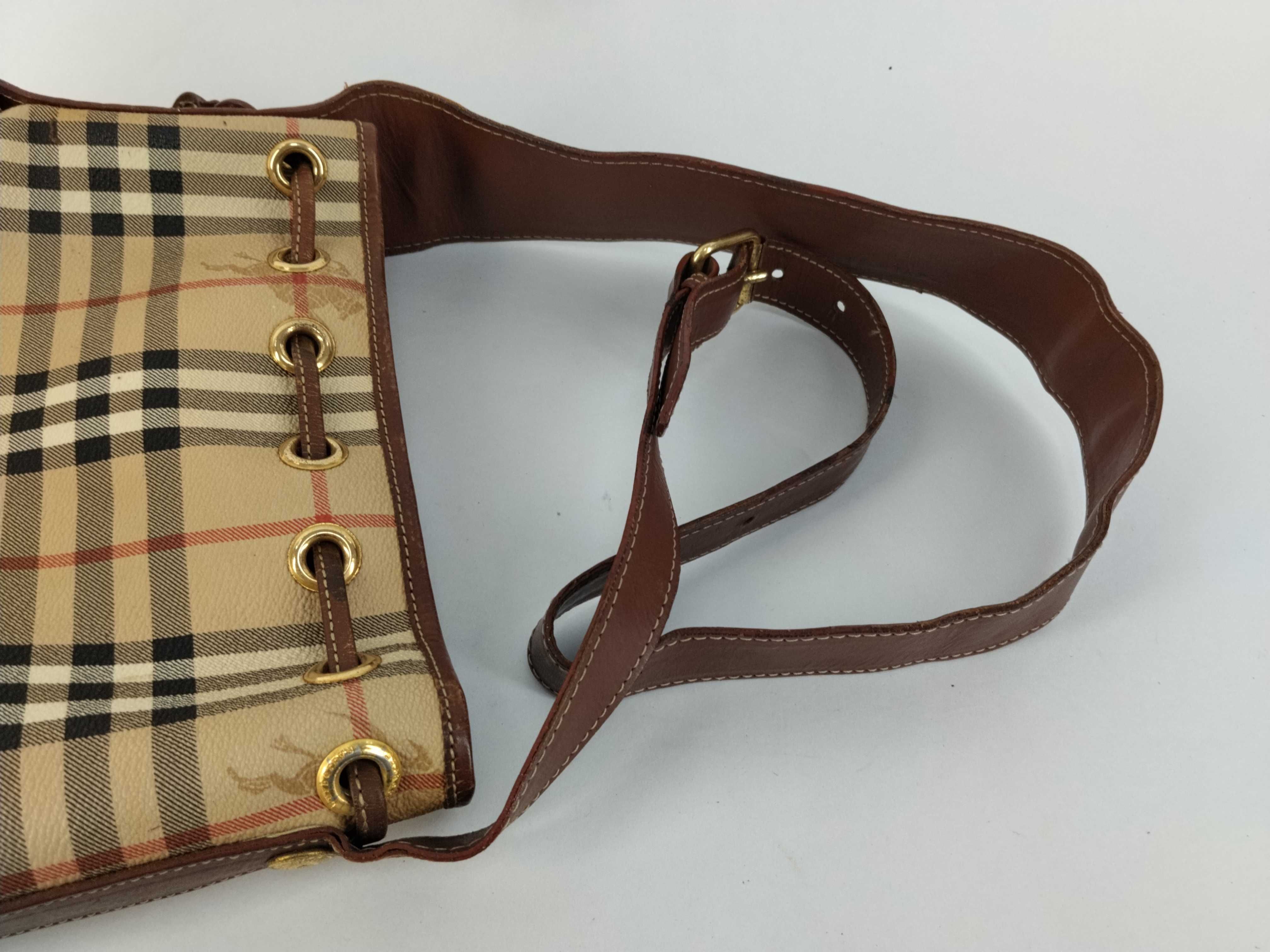 Nova Check Drawstring Shadow Horse Shoulder Bag — view 3