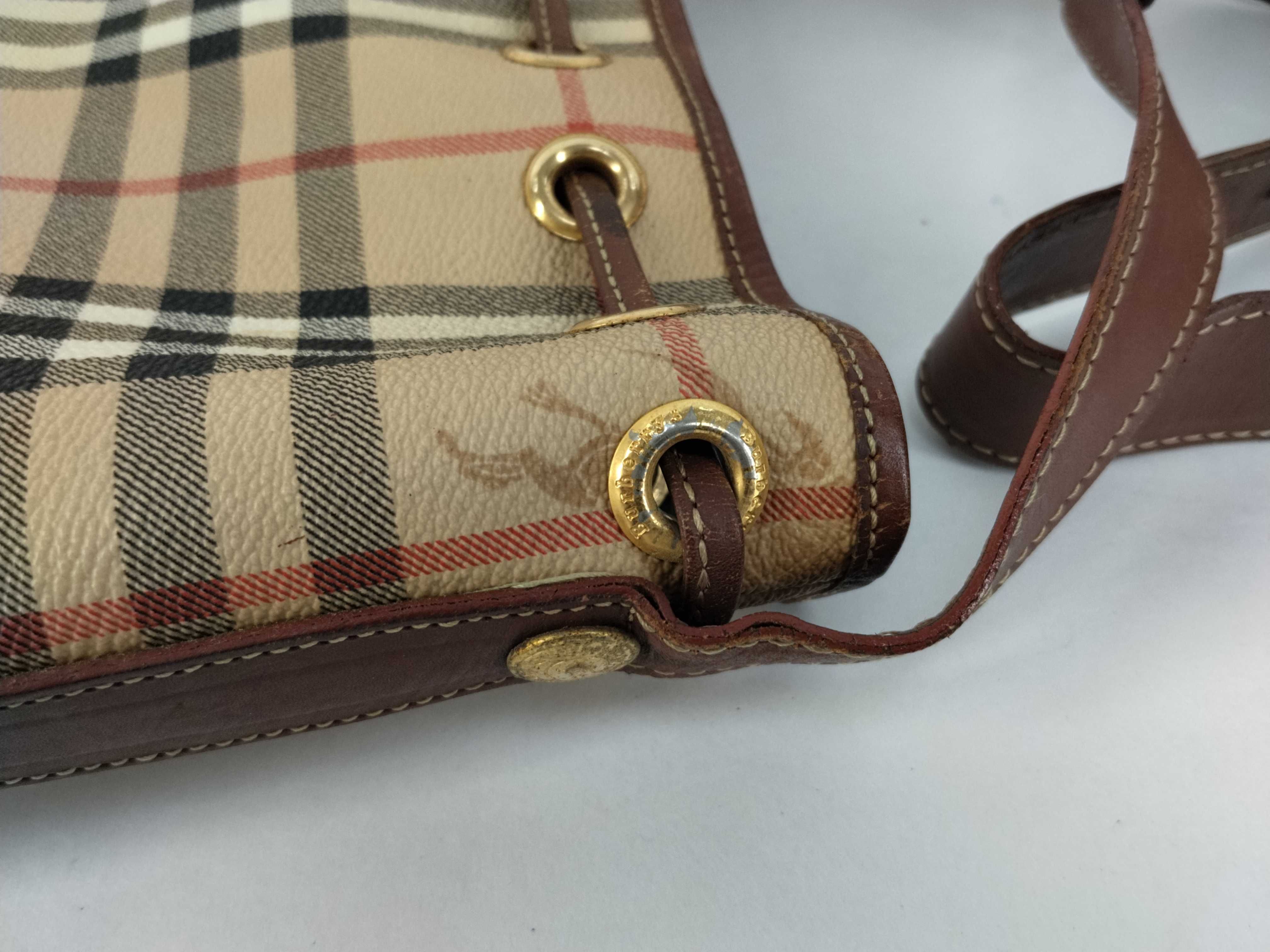 Nova Check Drawstring Shadow Horse Shoulder Bag — view 5