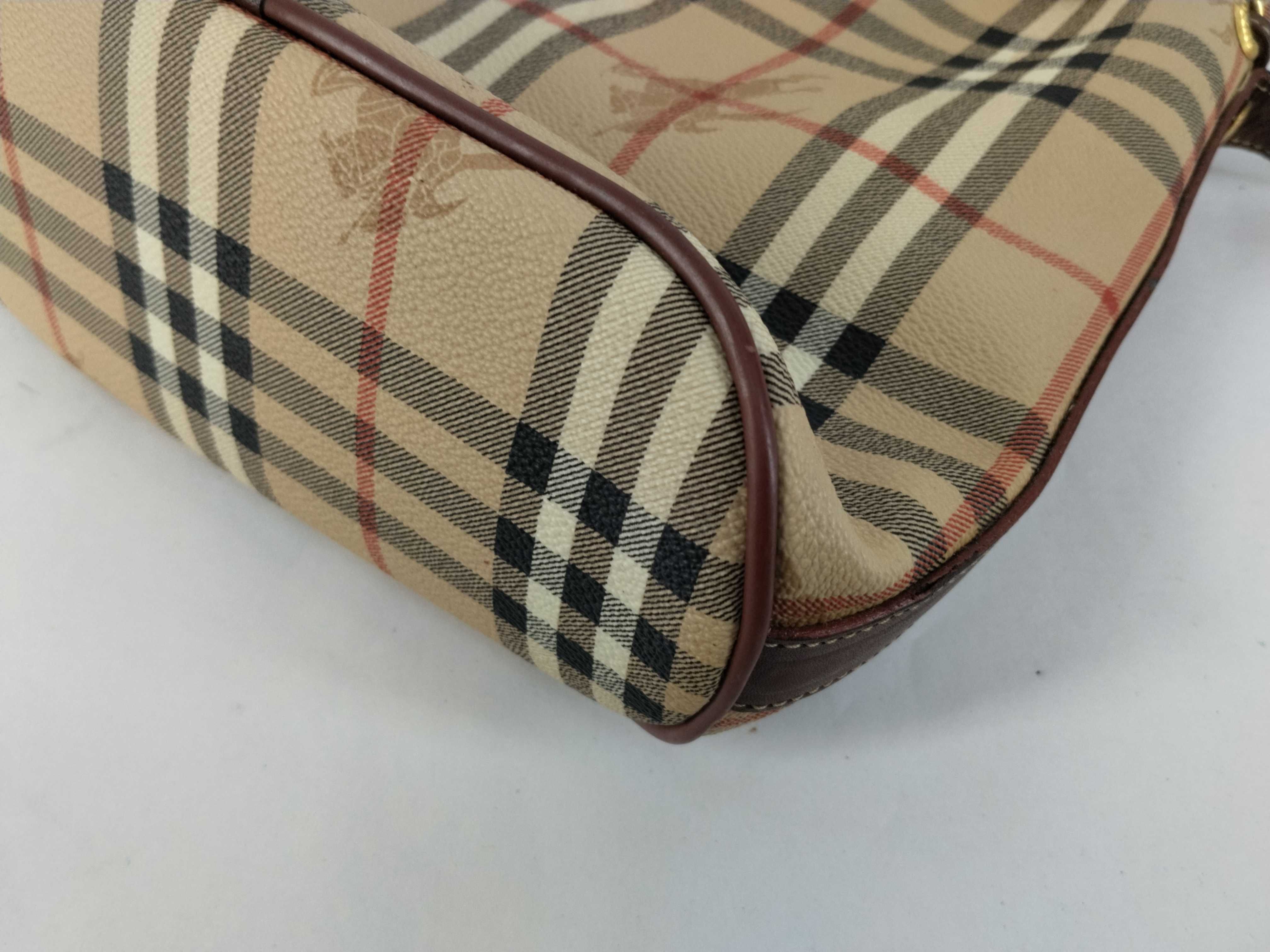 Nova Check Drawstring Shadow Horse Shoulder Bag — view 6
