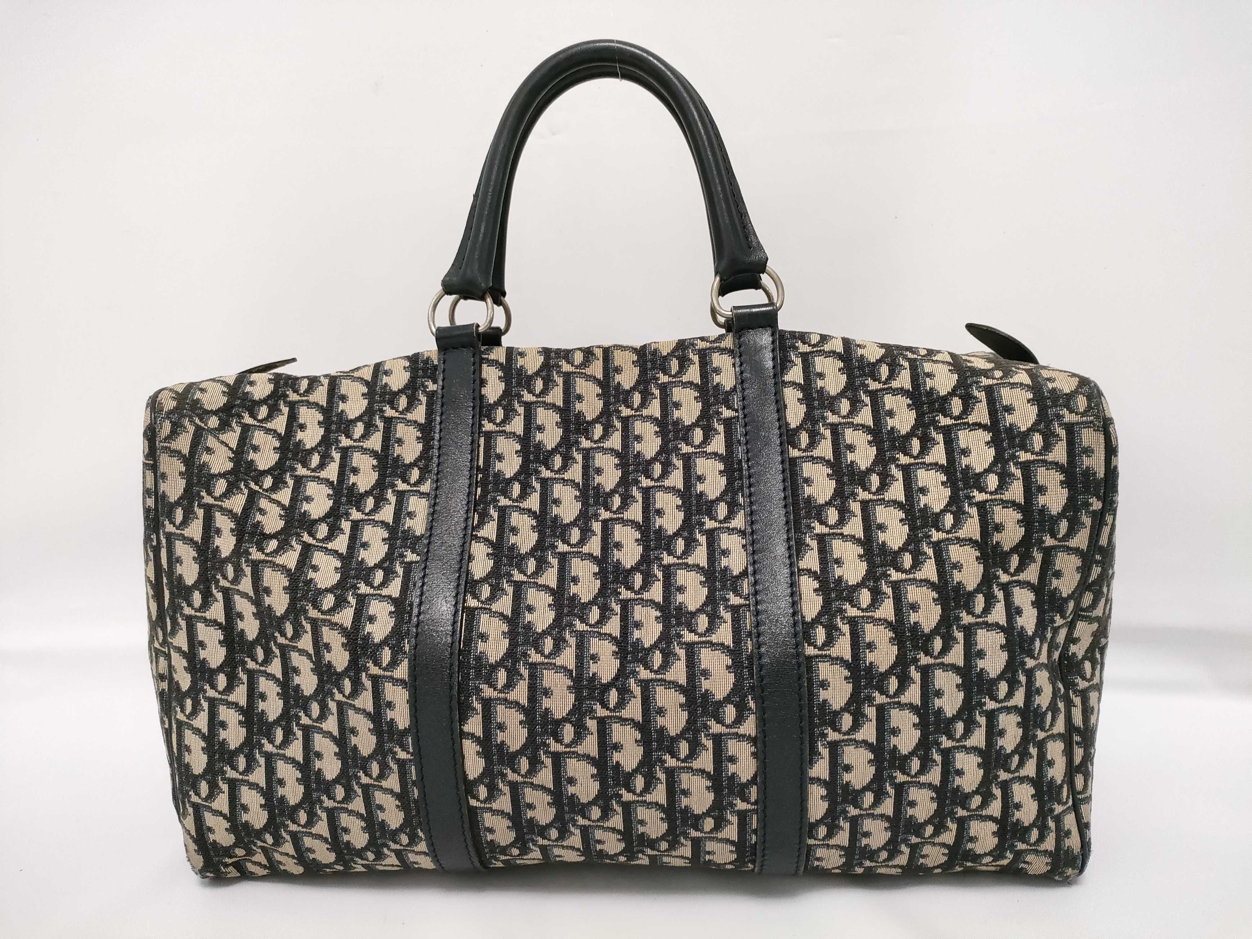 Trotter Canvas Boston Bag, Navy