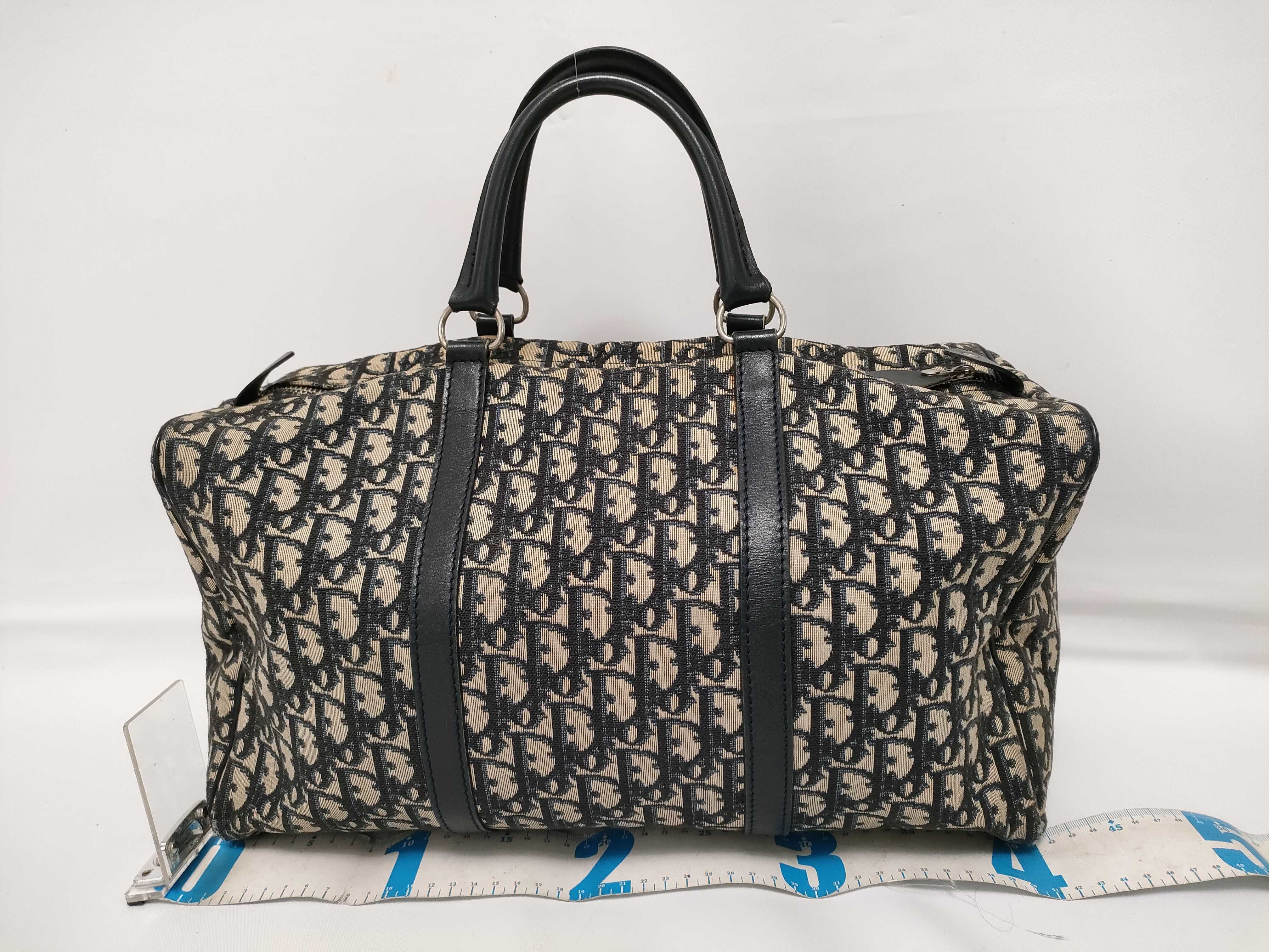 Trotter Canvas Boston Bag, Navy — view 2