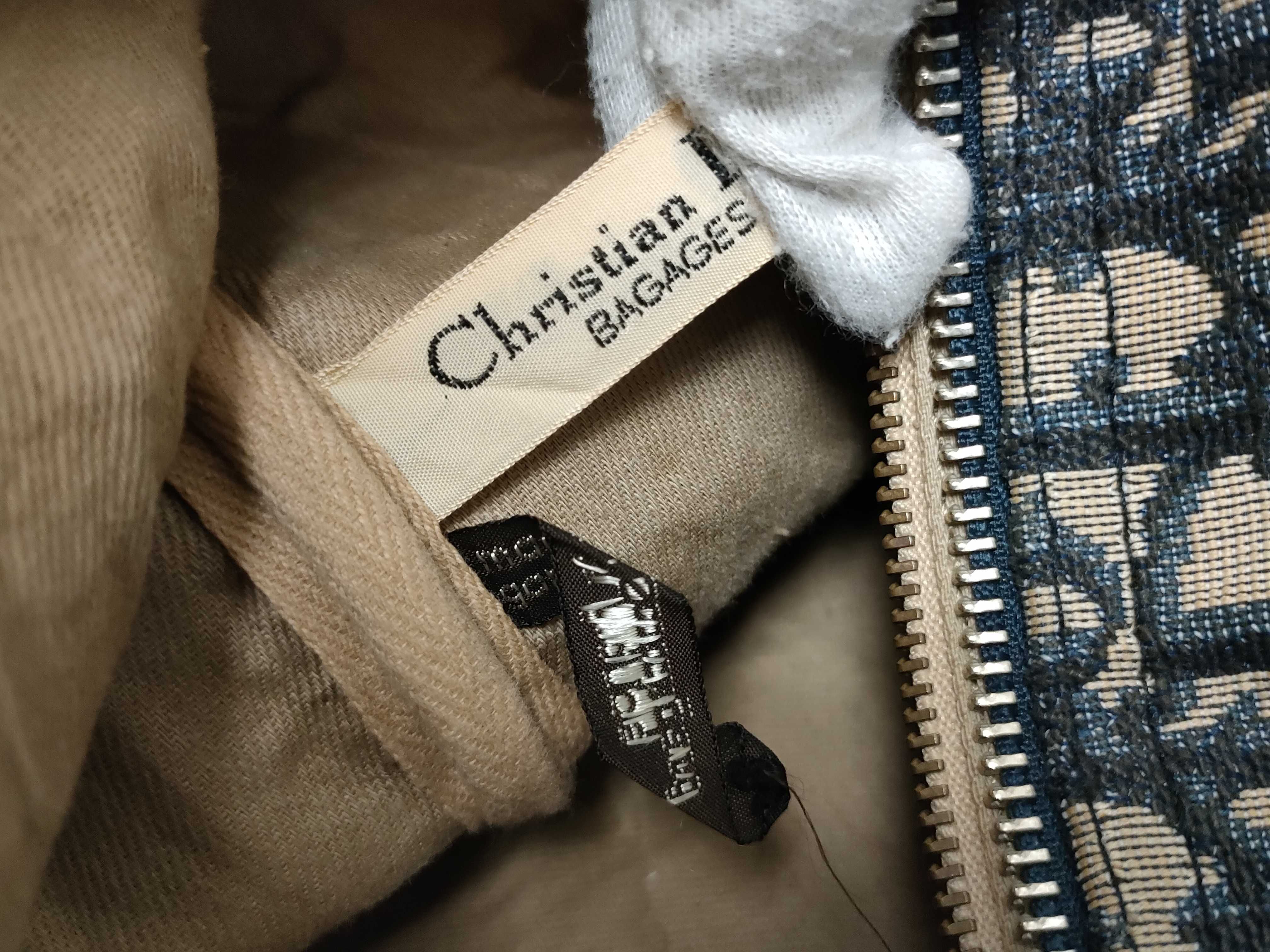 Trotter Canvas Boston Bag, Navy — view 14