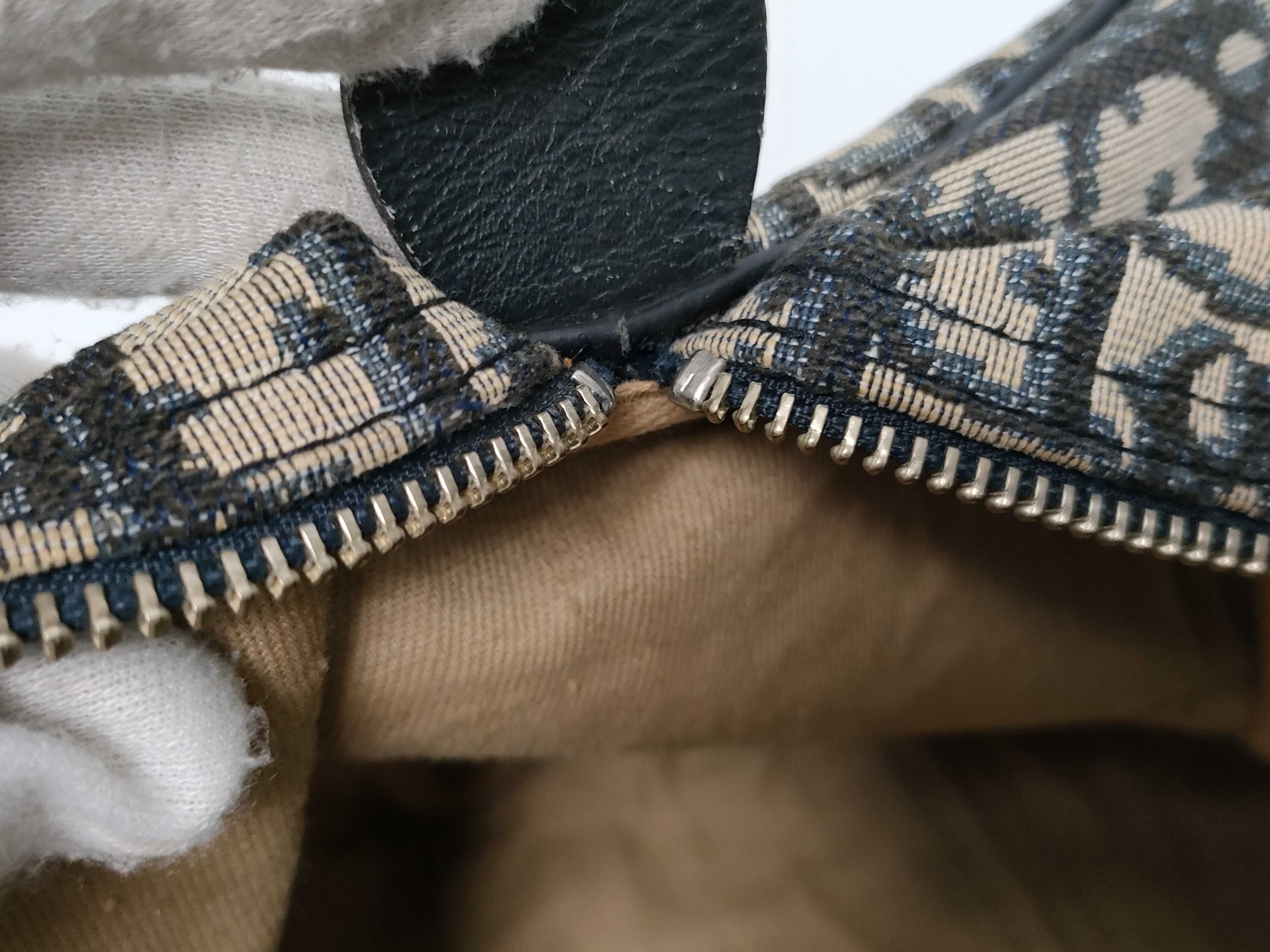 Trotter Canvas Boston Bag, Navy — view 10