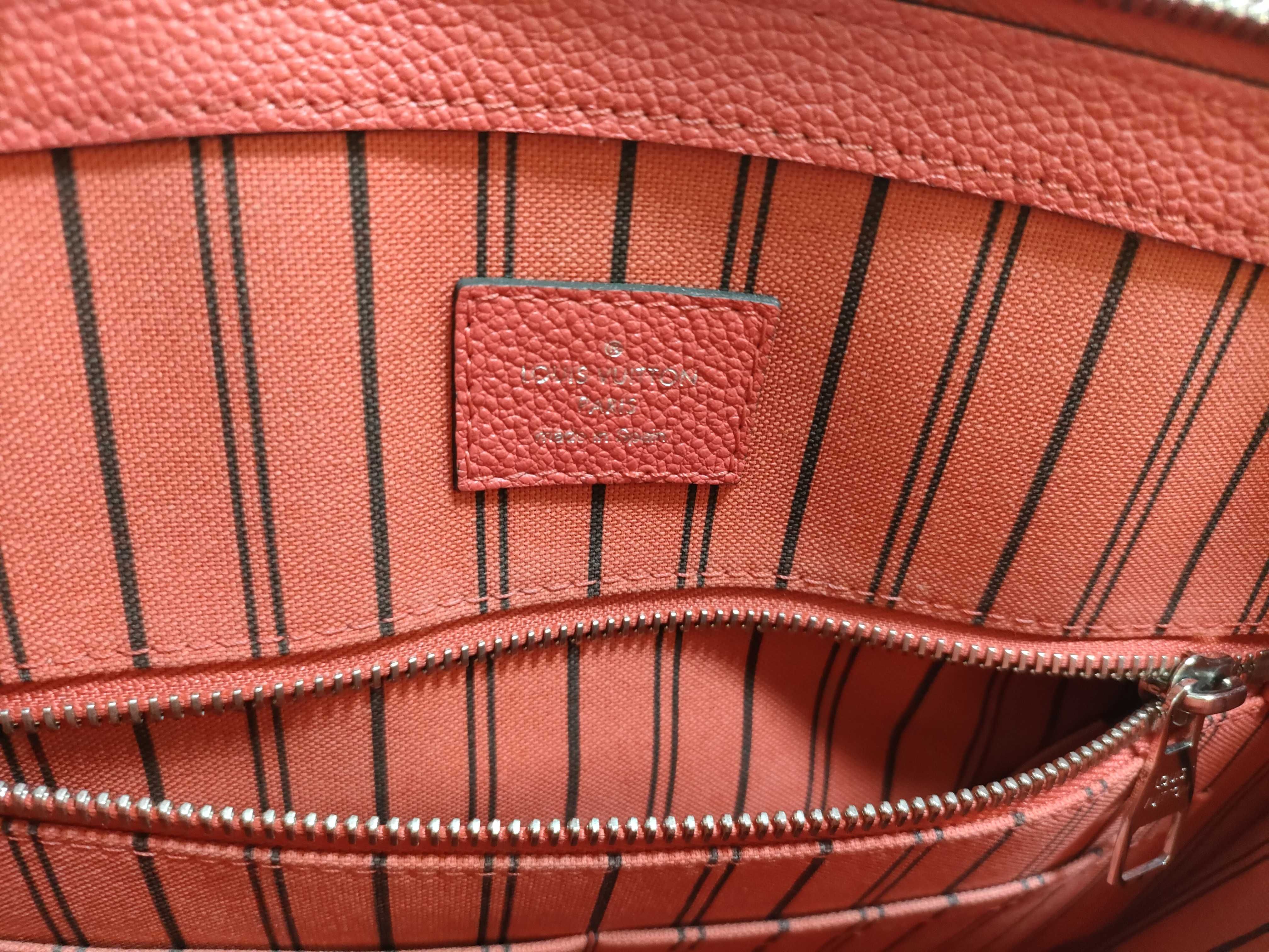 Monogram Empreinte Pont Neuf MM 2-Way Handbag/Shoulder Bag (Red) — view 11