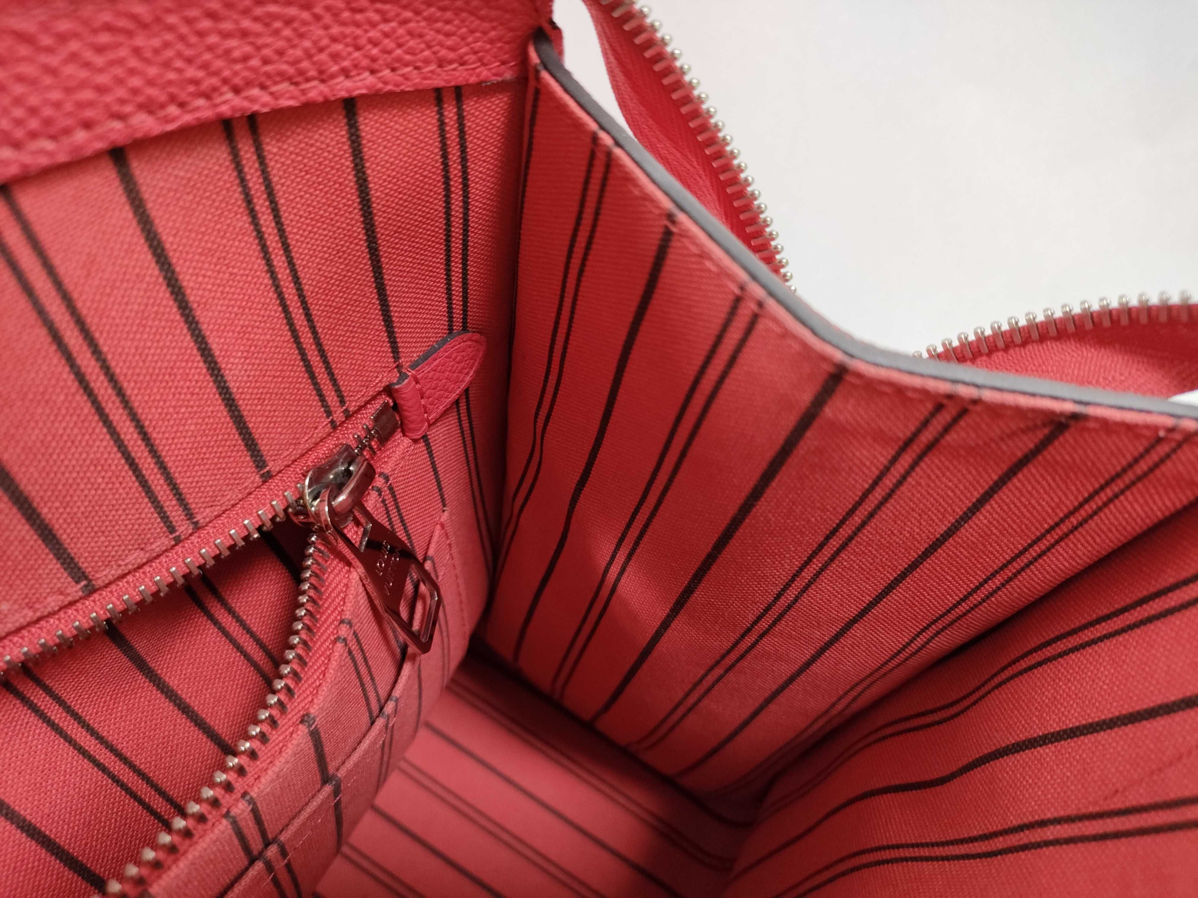 Monogram Empreinte Pont Neuf MM 2-Way Handbag/Shoulder Bag (Red) — view 13