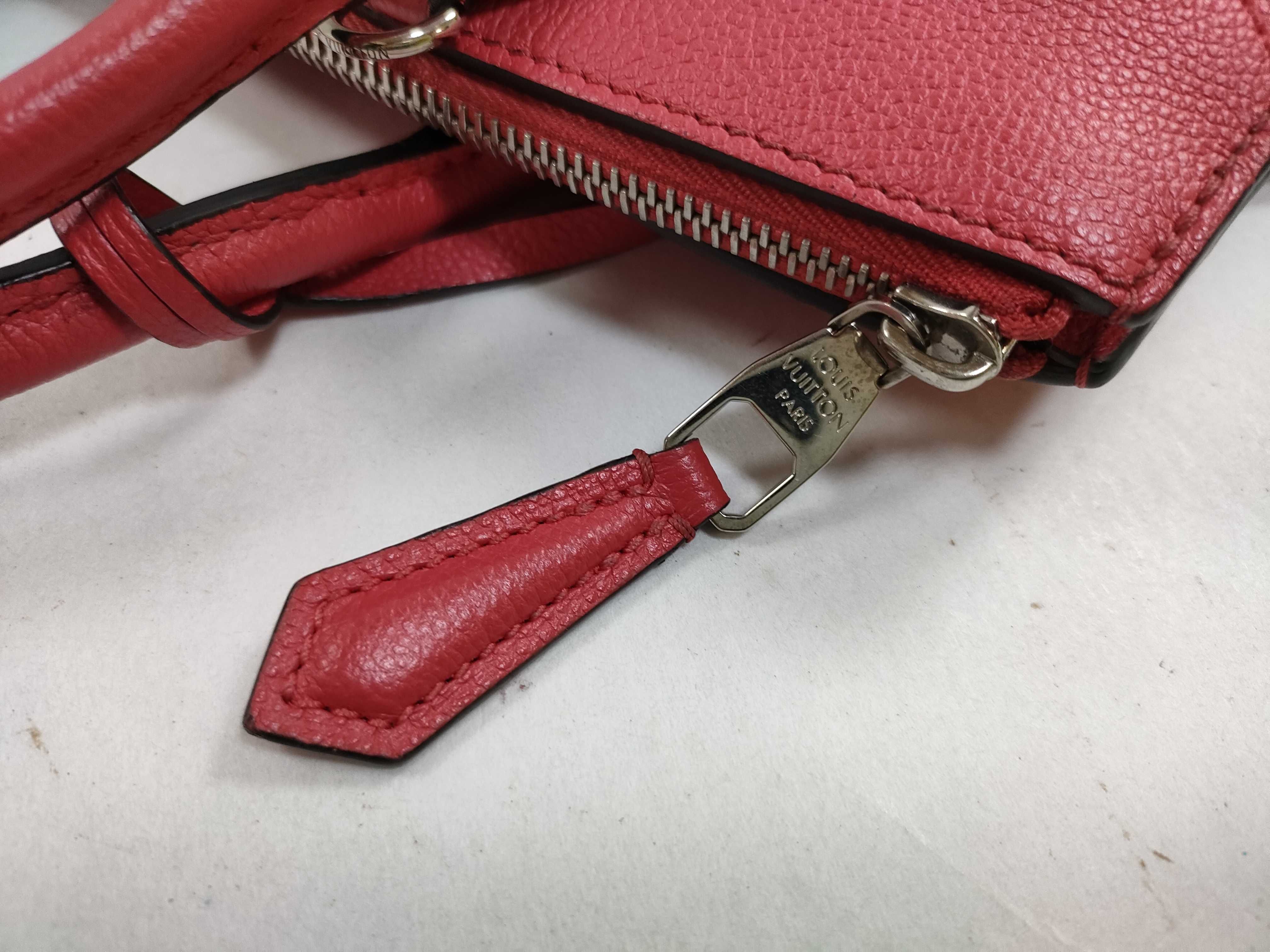 Monogram Empreinte Pont Neuf MM 2-Way Handbag/Shoulder Bag (Red) — view 7