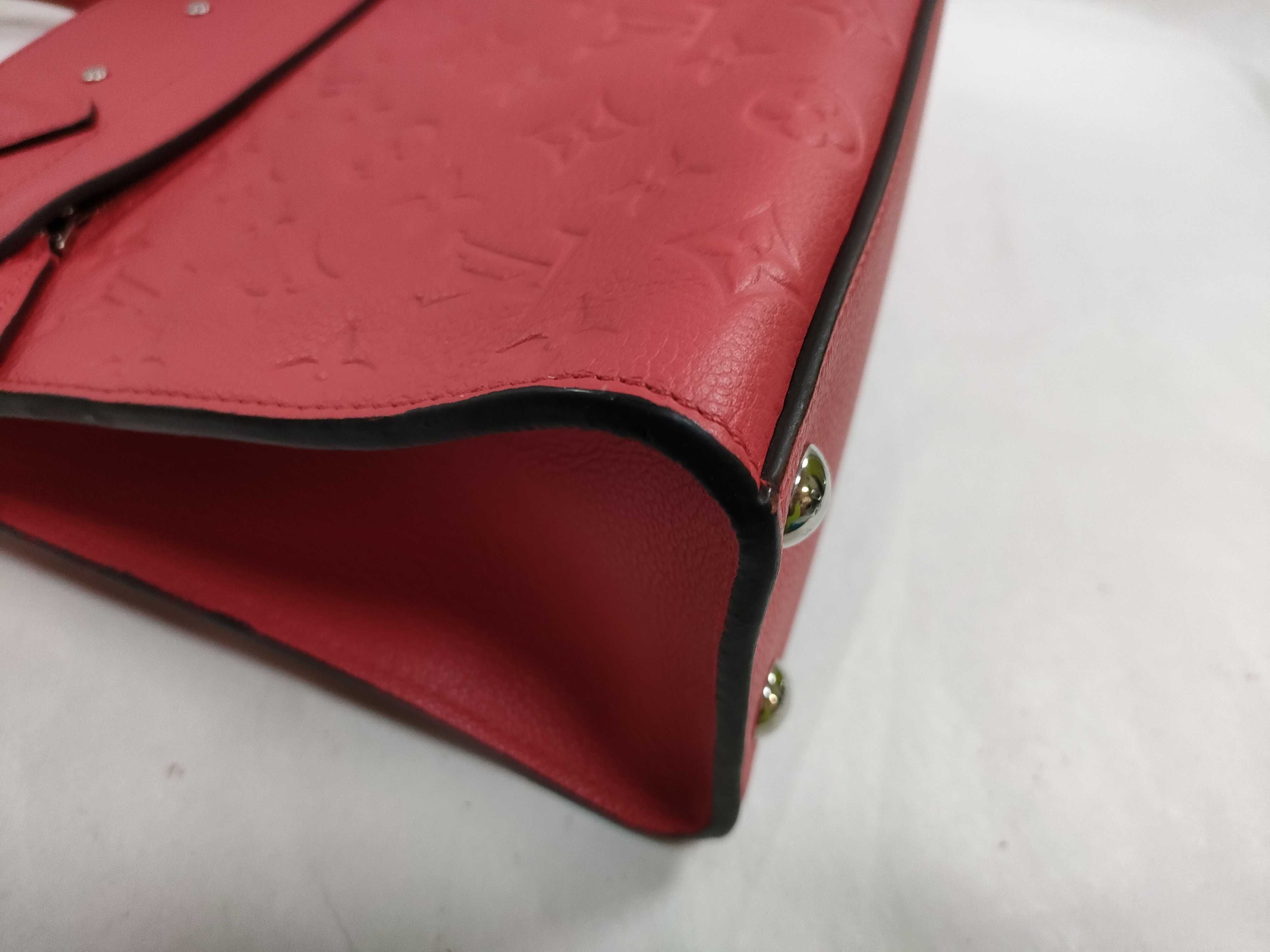 Monogram Empreinte Pont Neuf MM 2-Way Handbag/Shoulder Bag (Red) — view 8
