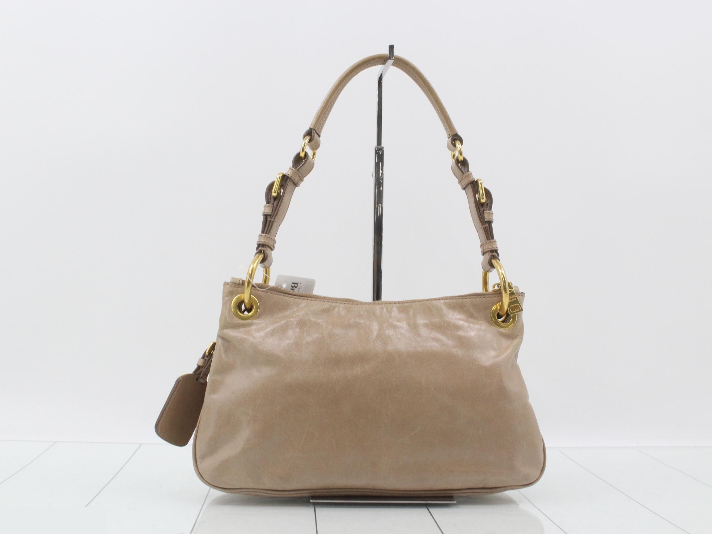 Shoulder bag, pink beige, leather — view 2