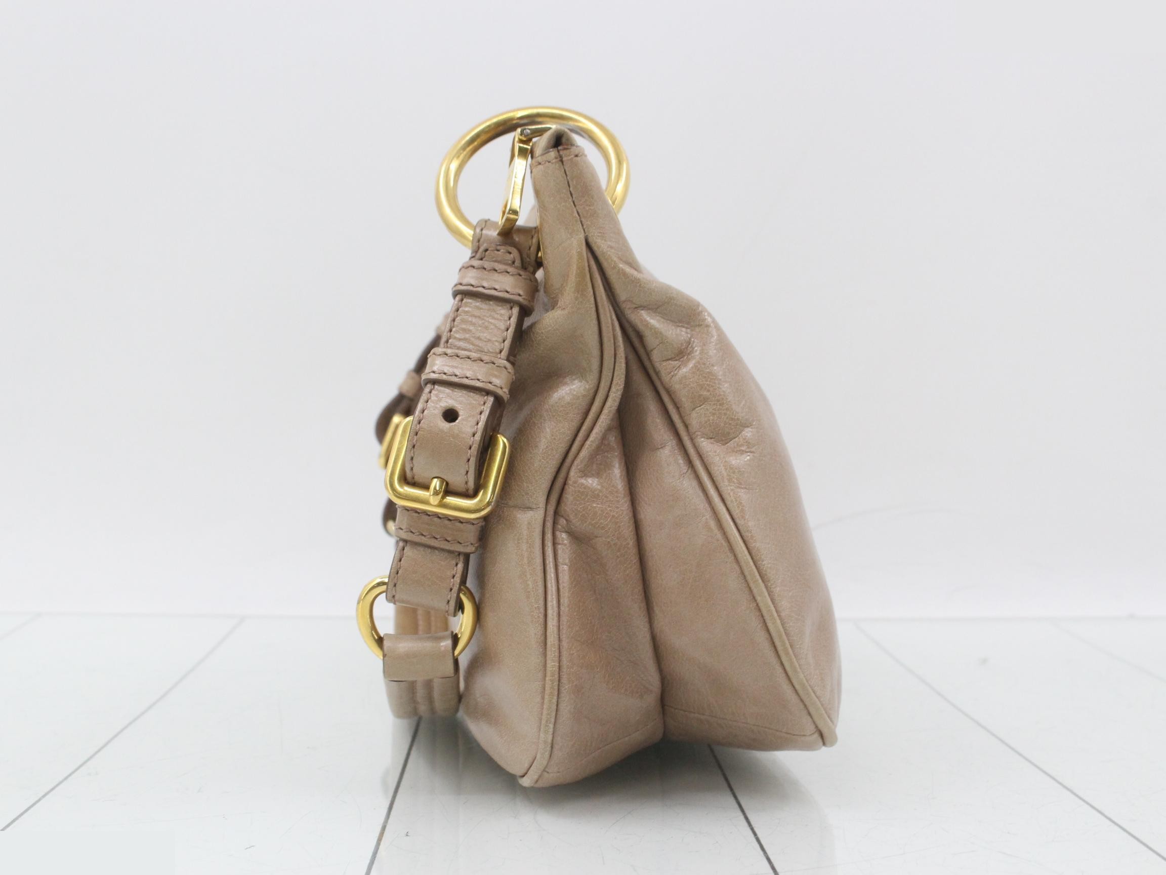 Shoulder bag, pink beige, leather — view 4