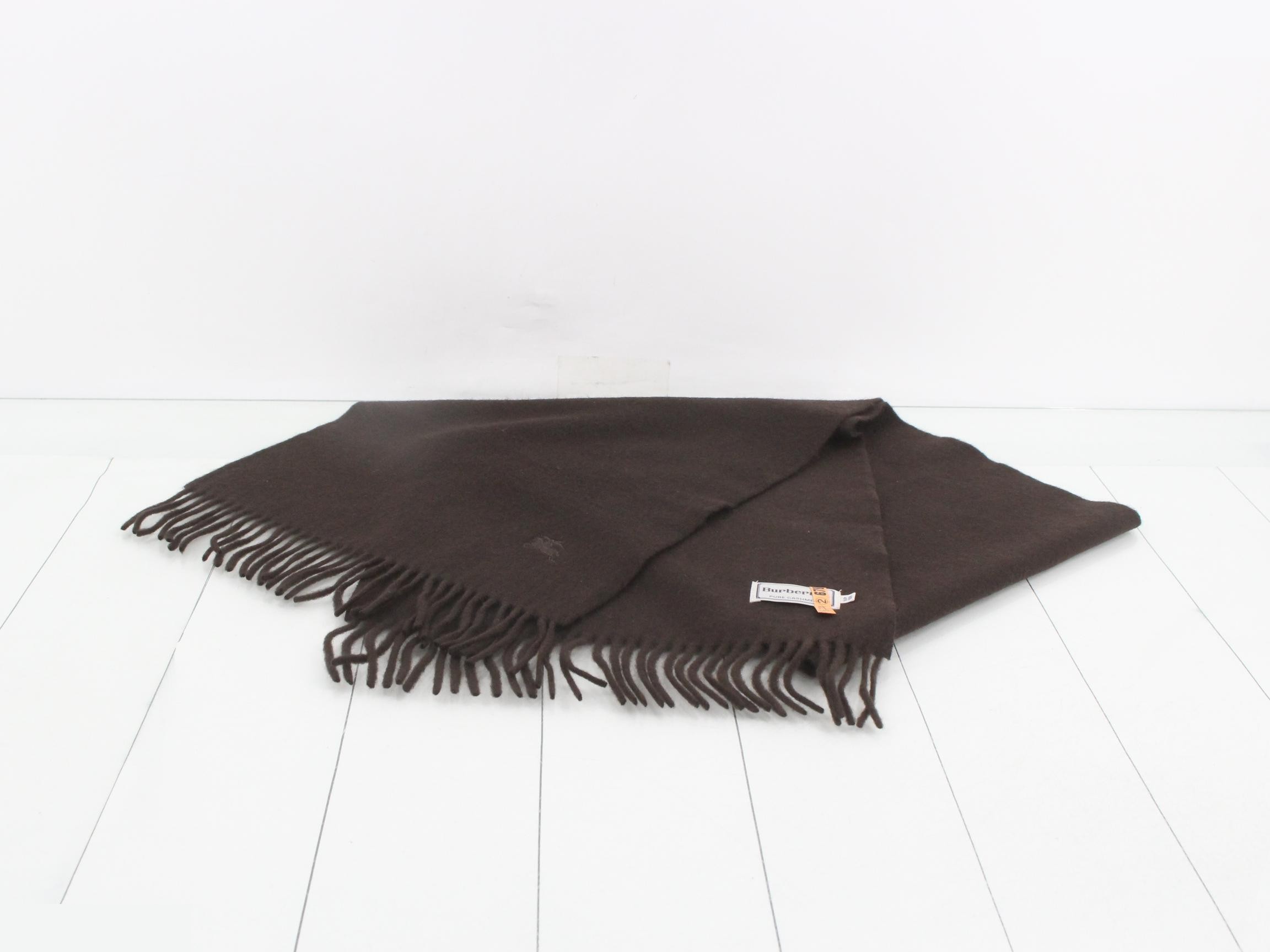 Scarf, brown, 100% cashmere — view 2