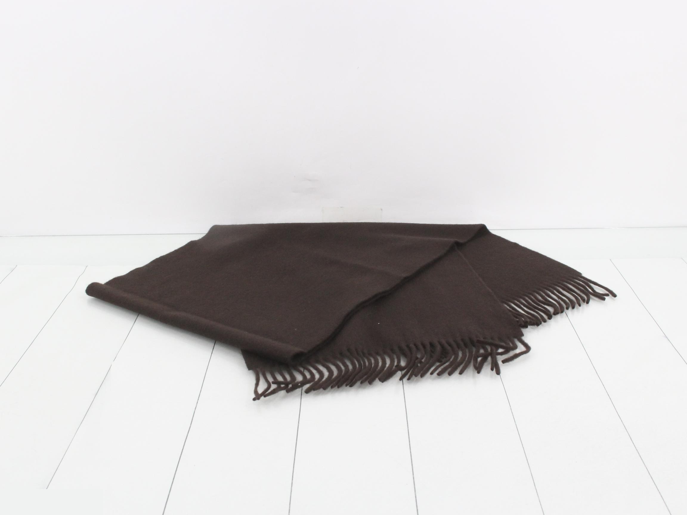 Scarf, brown, 100% cashmere — view 3
