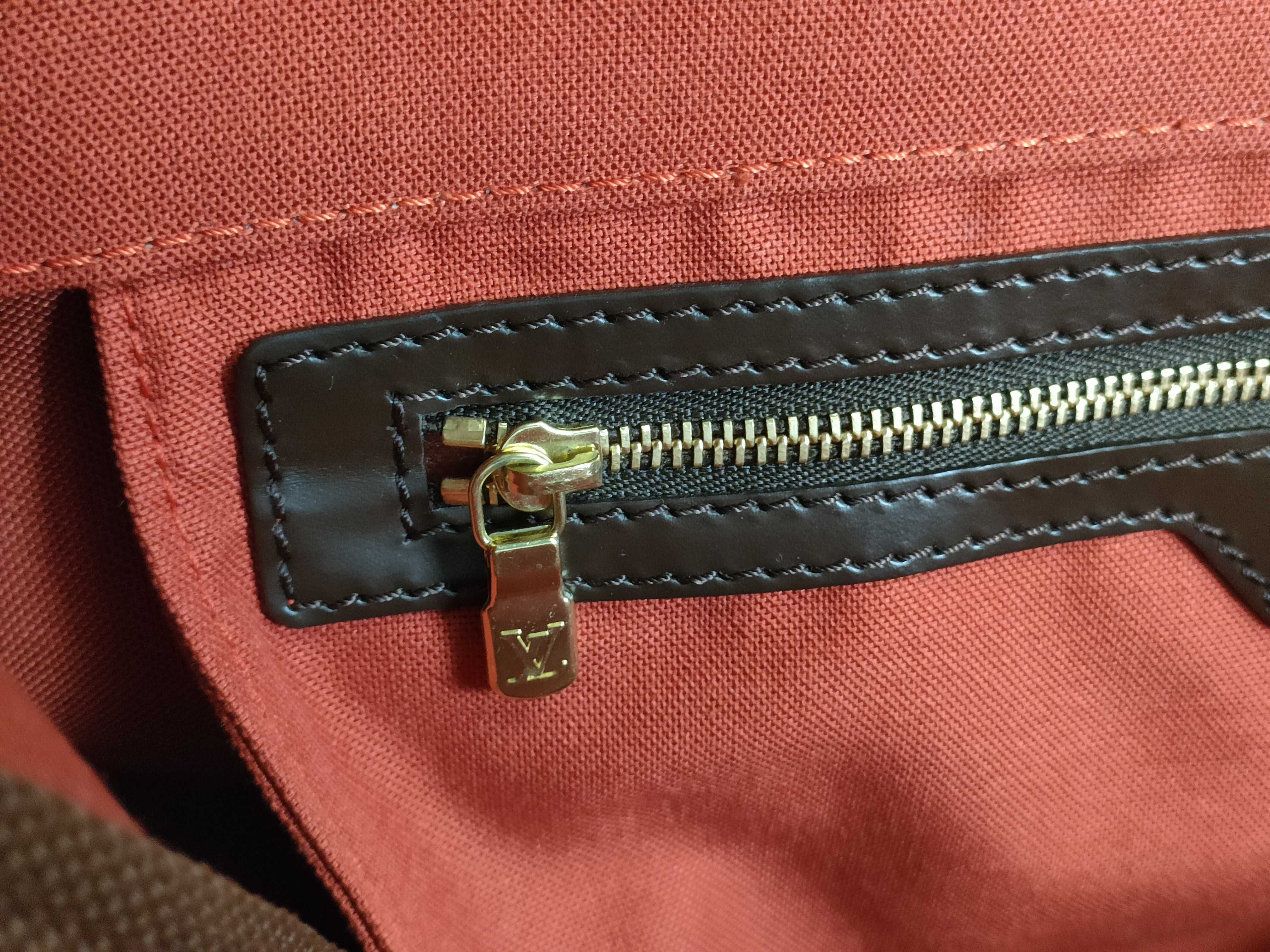 Damier Greenwich PM N41165 AR1002 Brown Tote Bag — view 13