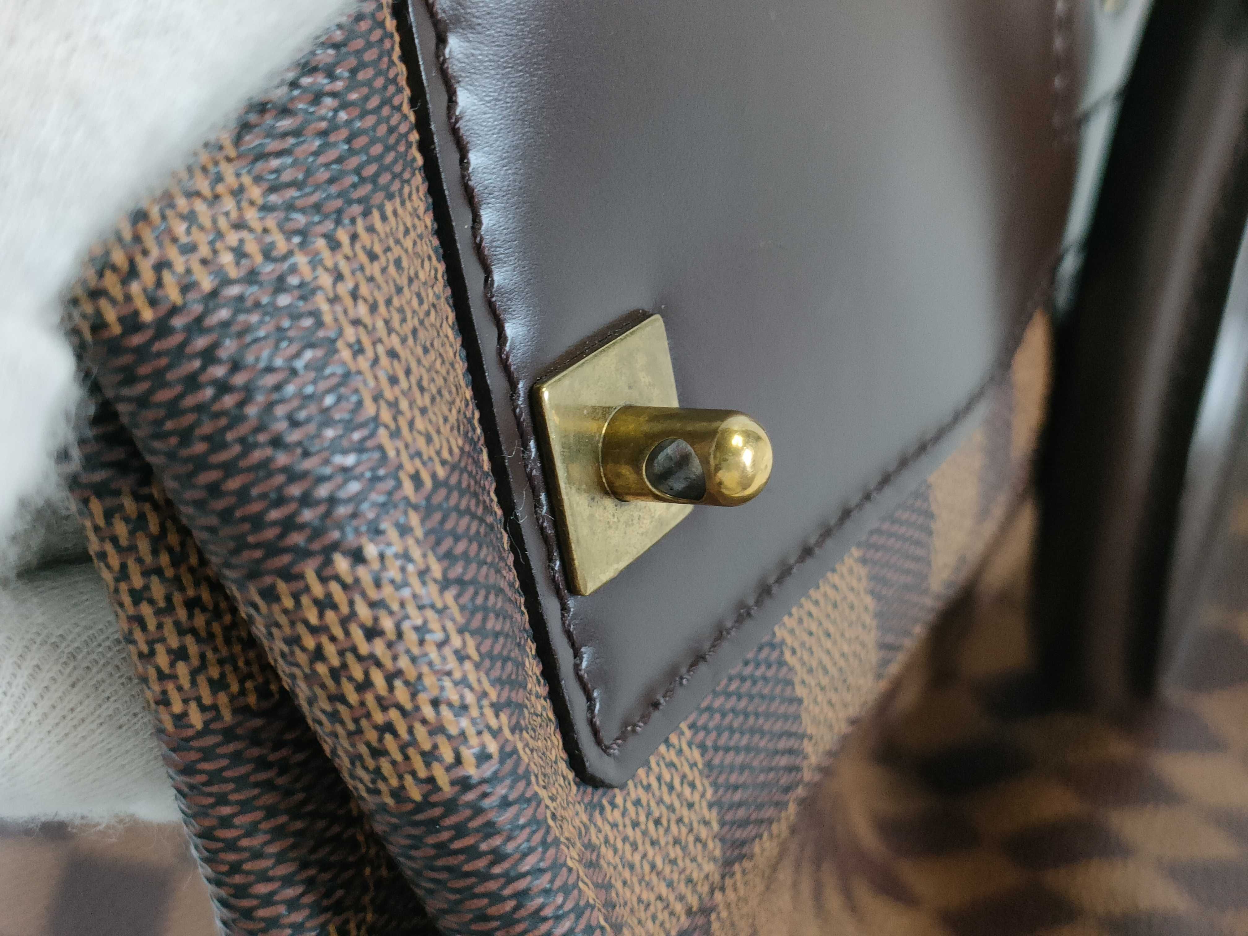 Damier Greenwich PM N41165 AR1002 Brown Tote Bag — view 15