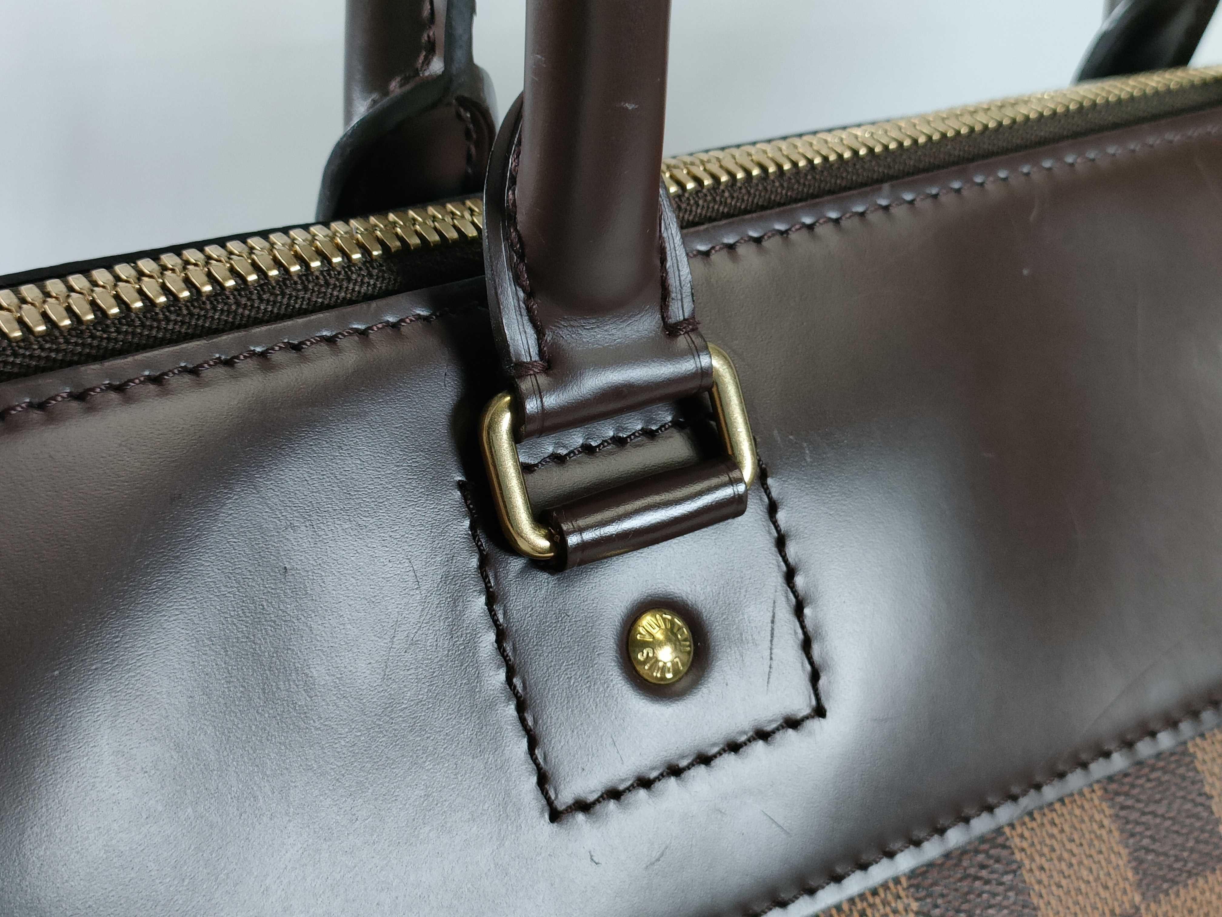 Damier Greenwich PM N41165 AR1002 Brown Tote Bag — view 5
