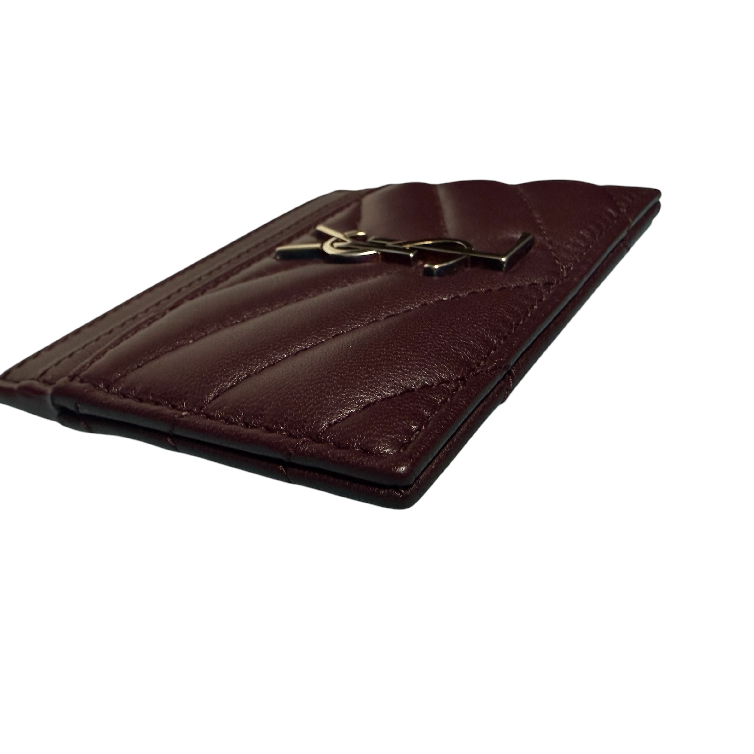 Cassandra Wine Red Lambskin Card Case (Card Case/Pass Case/Business Card Holder) — view 2