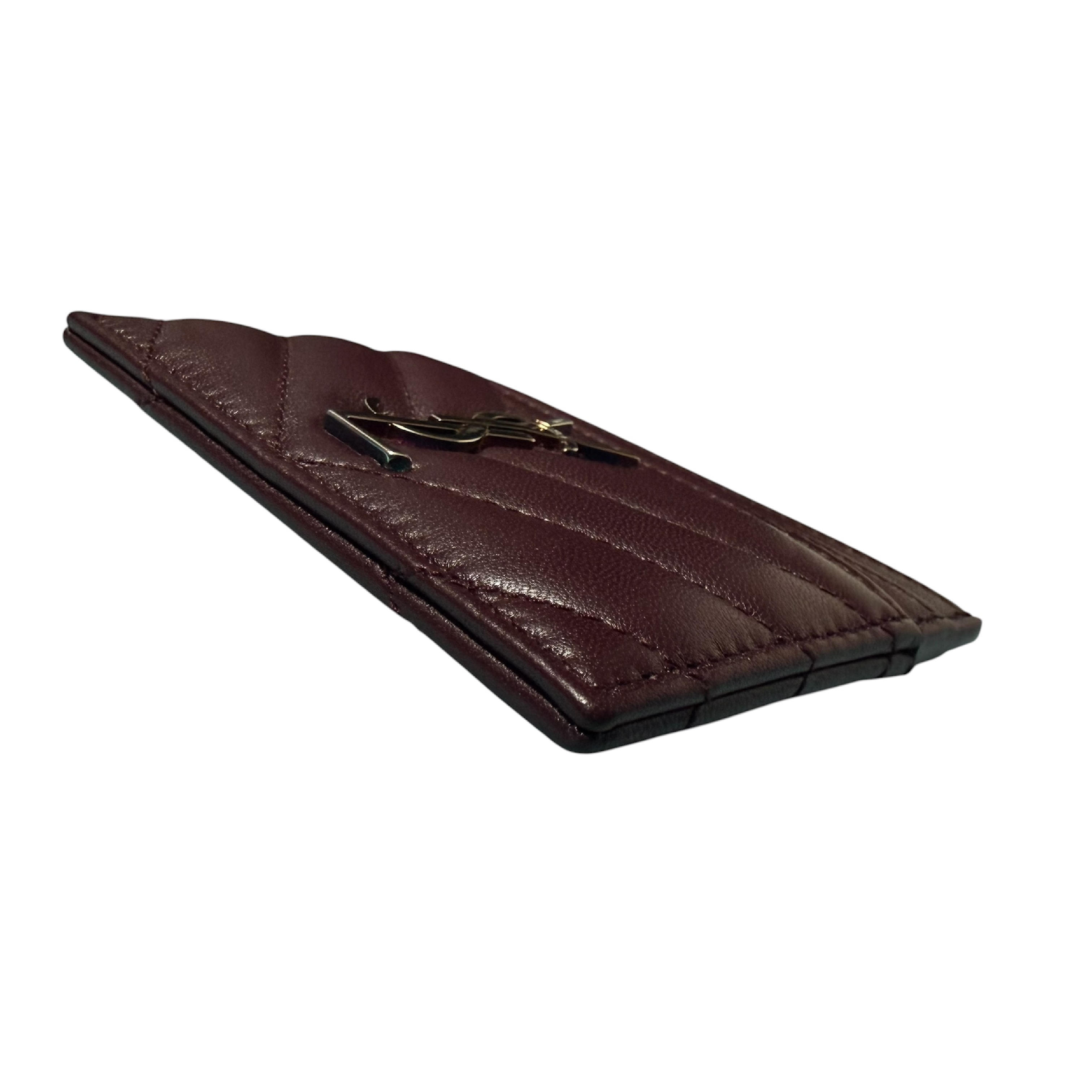 Cassandra Wine Red Lambskin Card Case (Card Case/Pass Case/Business Card Holder) — view 3