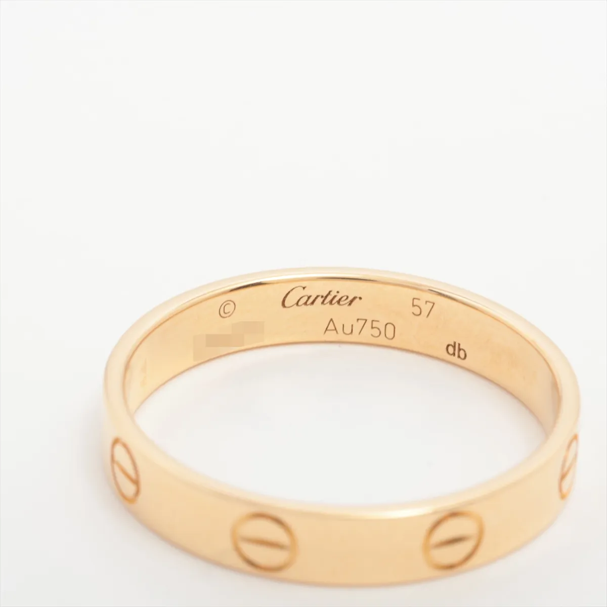 Mini Love Ring 750(YG) 3.3g 57 EIK8001 Some motif distortion — view 3
