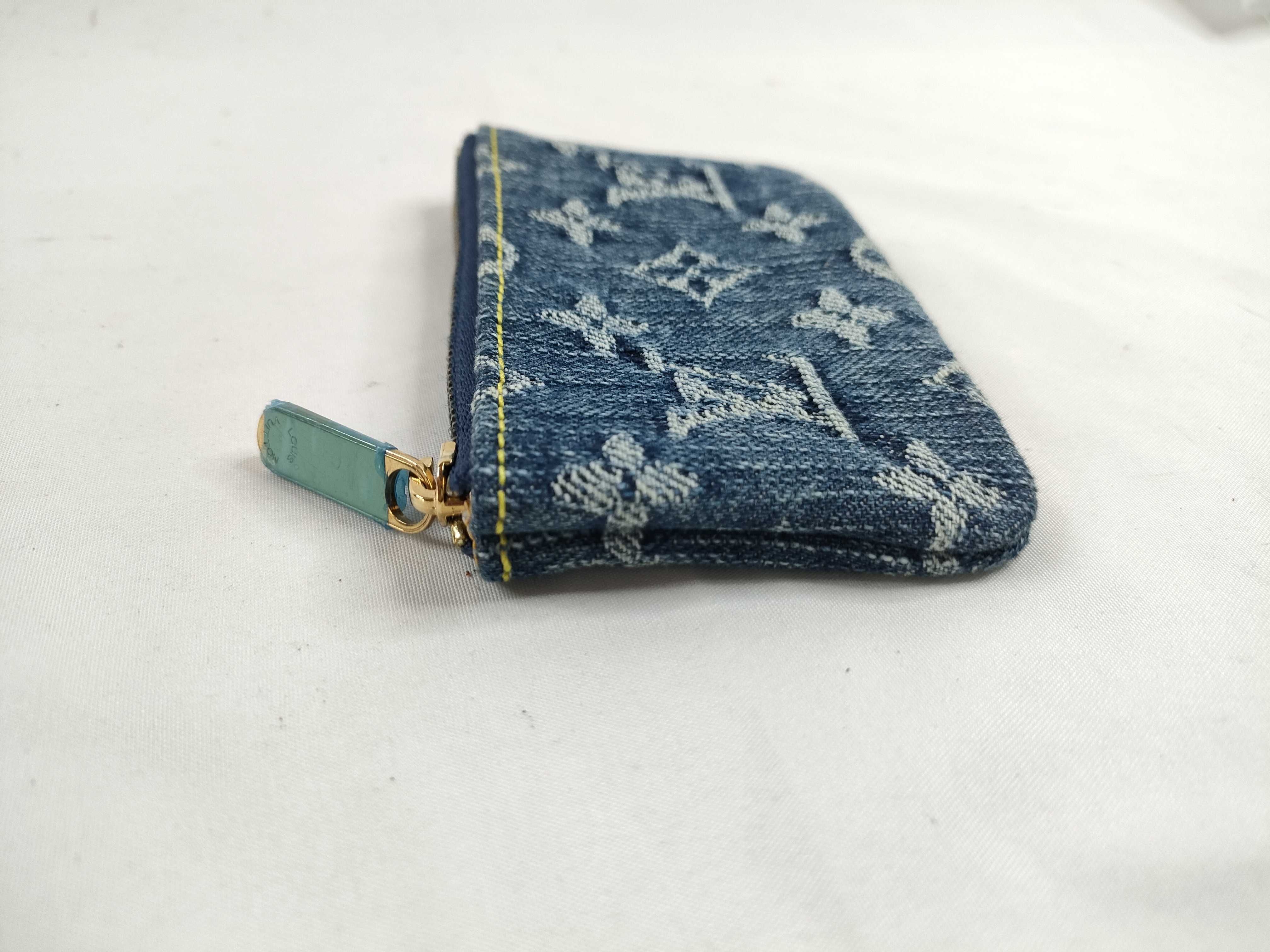 Monogram Denim Monogram Pochette, Cle Denim Coin Case — view 6