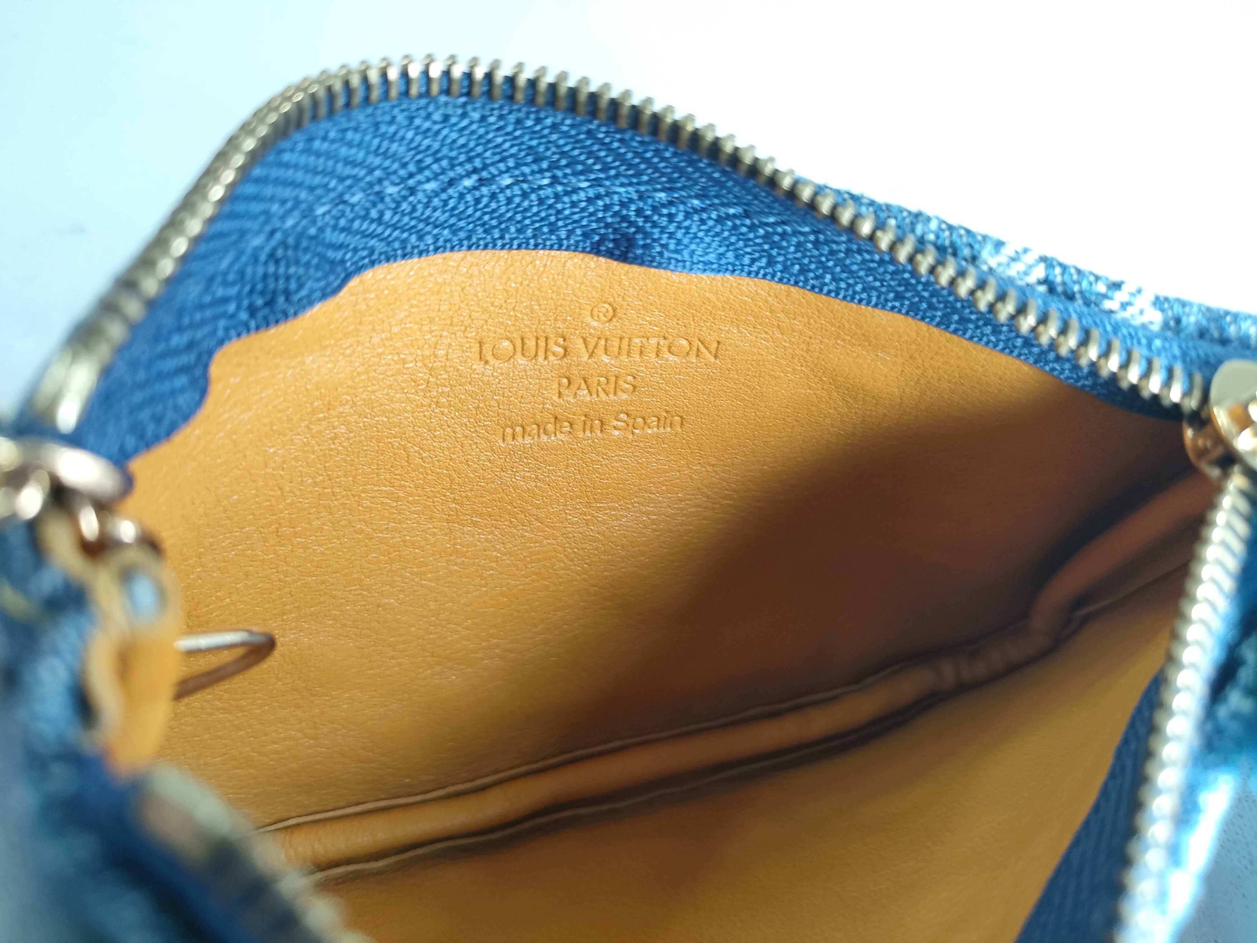 Monogram Denim Monogram Pochette, Cle Denim Coin Case — view 10