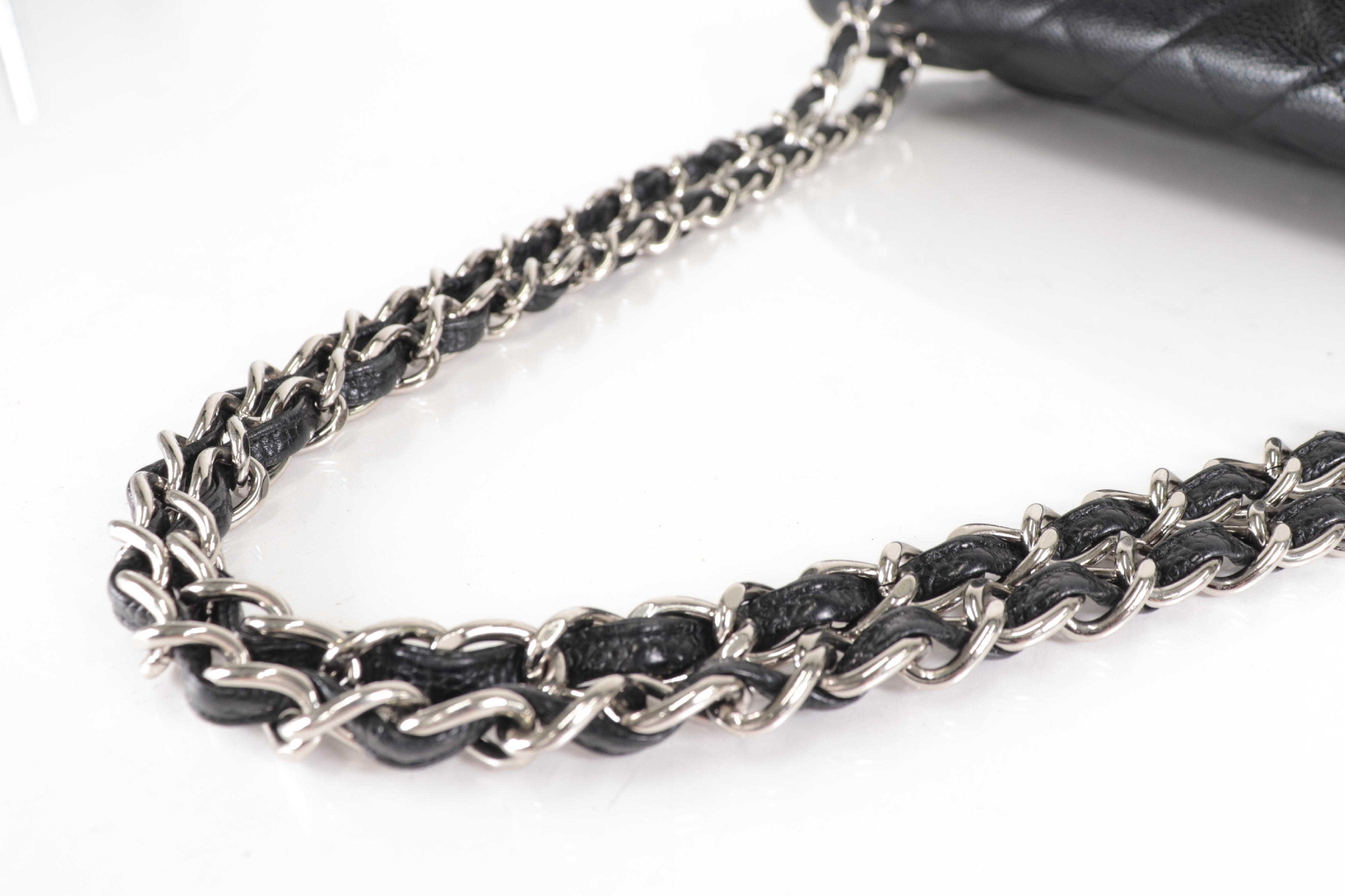 Deca Mat Caviar Chain Shoulder Bag, Silver Hardware, Serial Number 27 — view 7