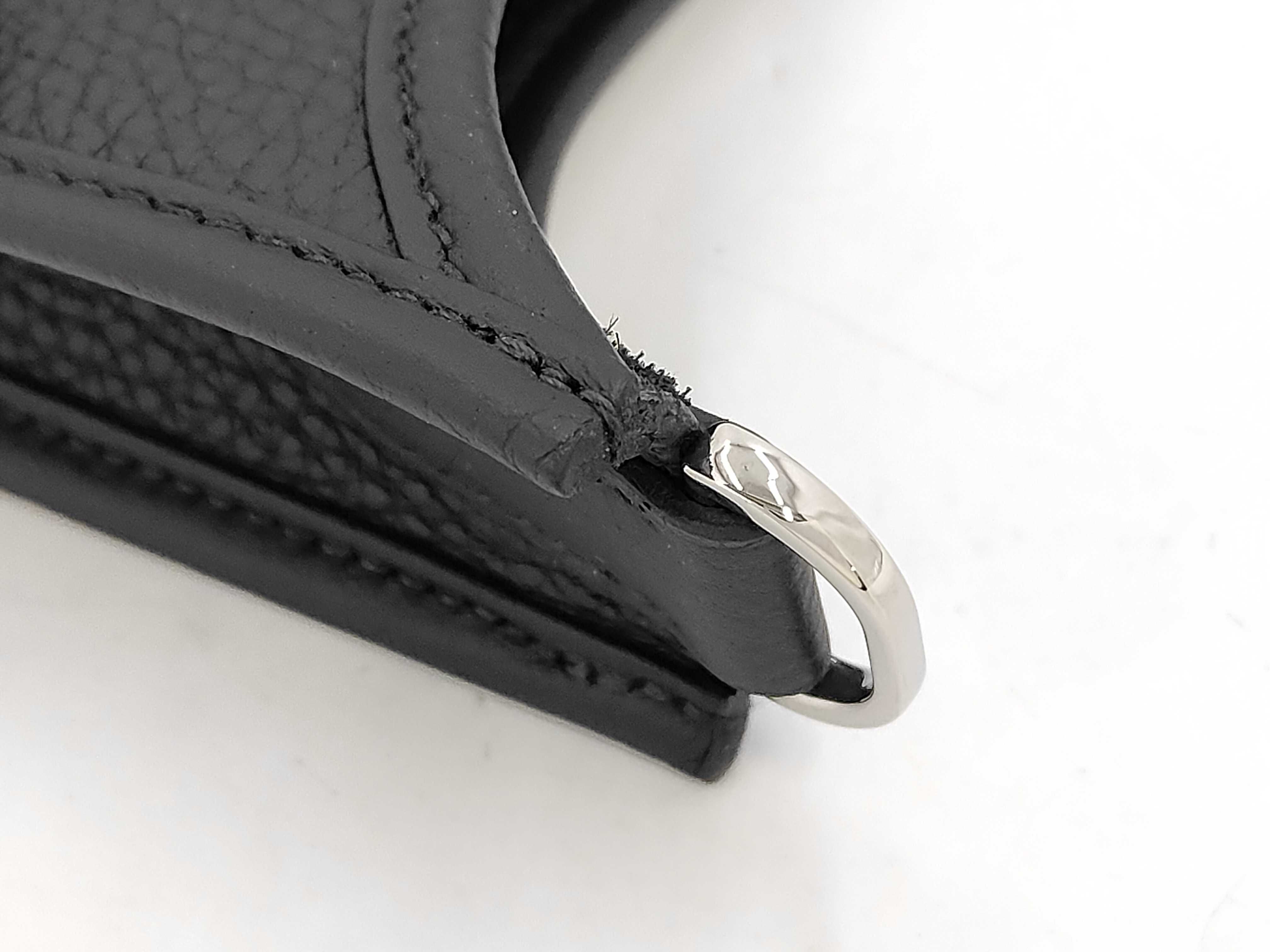 Evelyne 23 handbag, black x Taurillon Clemence leather x silver hardware x G stamp. — view 5