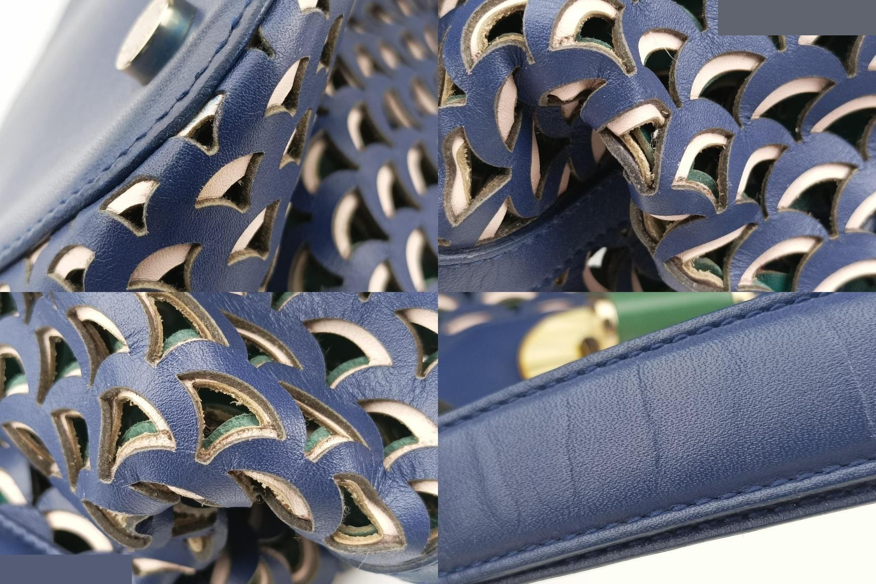 Isabella Rossellini Leather Blue x Green — view 11