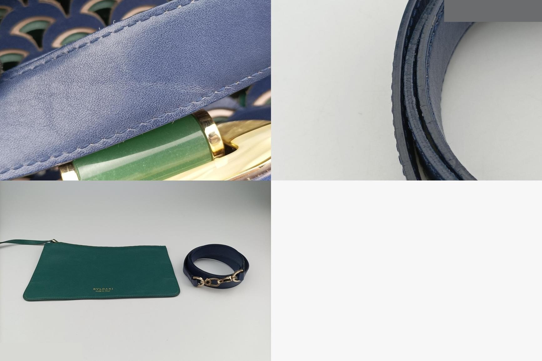 Isabella Rossellini Leather Blue x Green — view 12