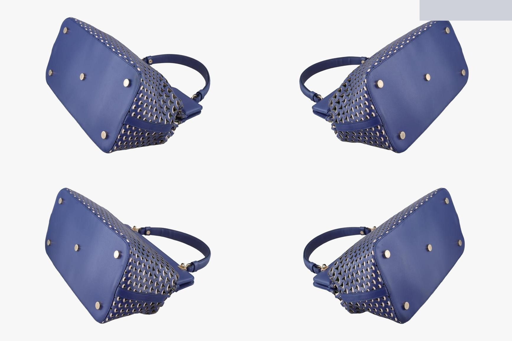 Isabella Rossellini Leather Blue x Green — view 4