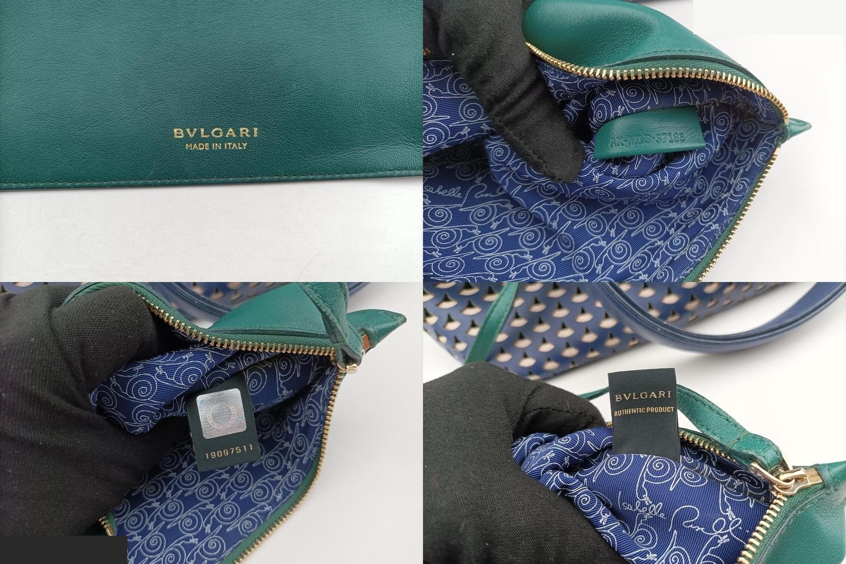 Isabella Rossellini Leather Blue x Green — view 8