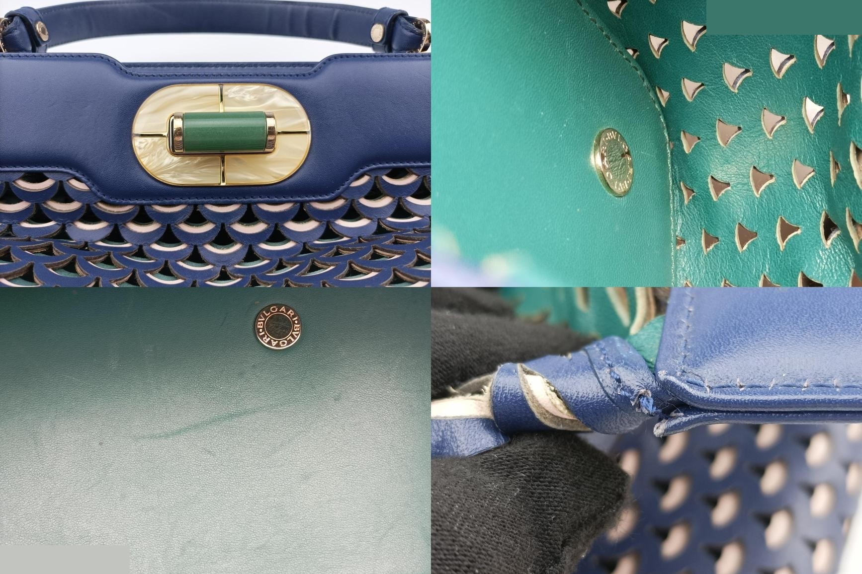 Isabella Rossellini Leather Blue x Green — view 9