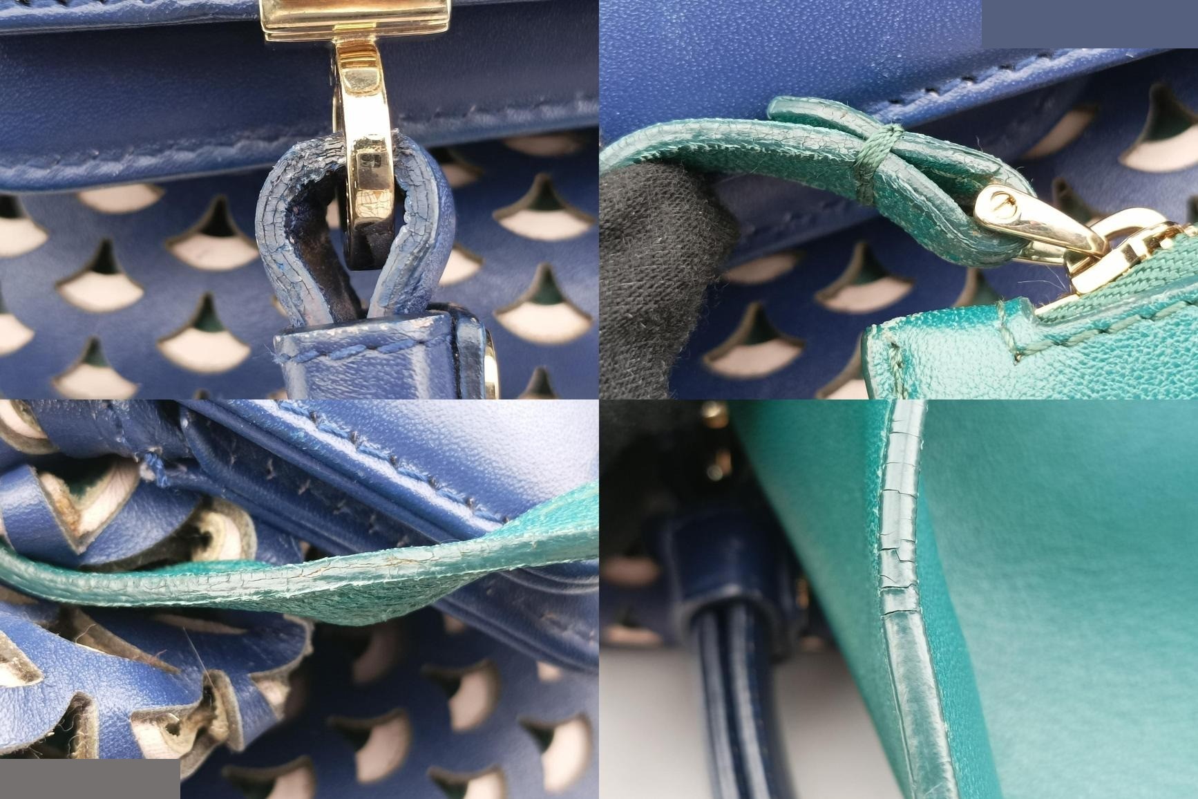 Isabella Rossellini Leather Blue x Green — view 10