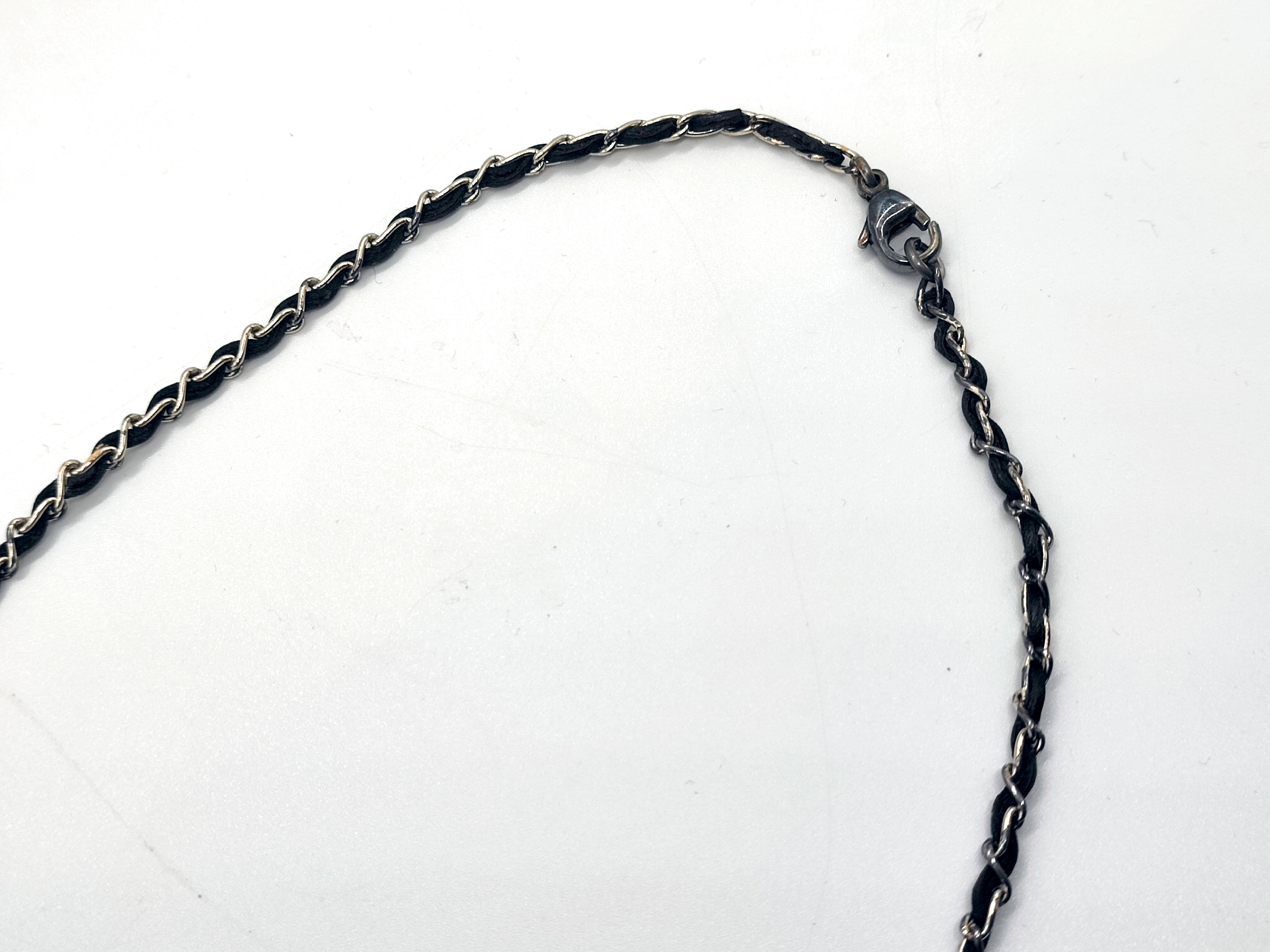 Coco Mark Mademoiselle 5-strand Leather Chain Necklace 96P Necklace — view 6