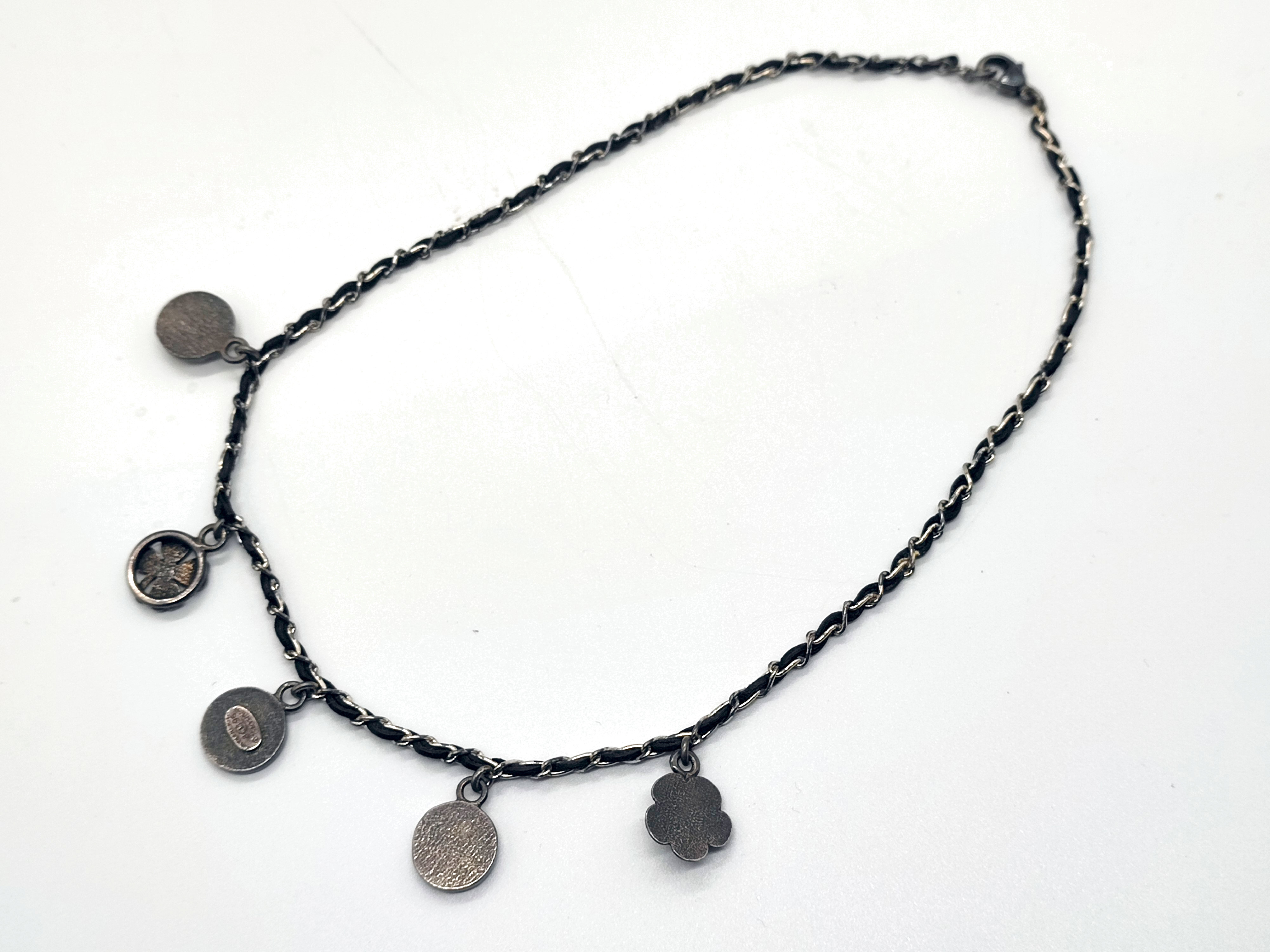Coco Mark Mademoiselle 5-strand Leather Chain Necklace 96P Necklace — view 7
