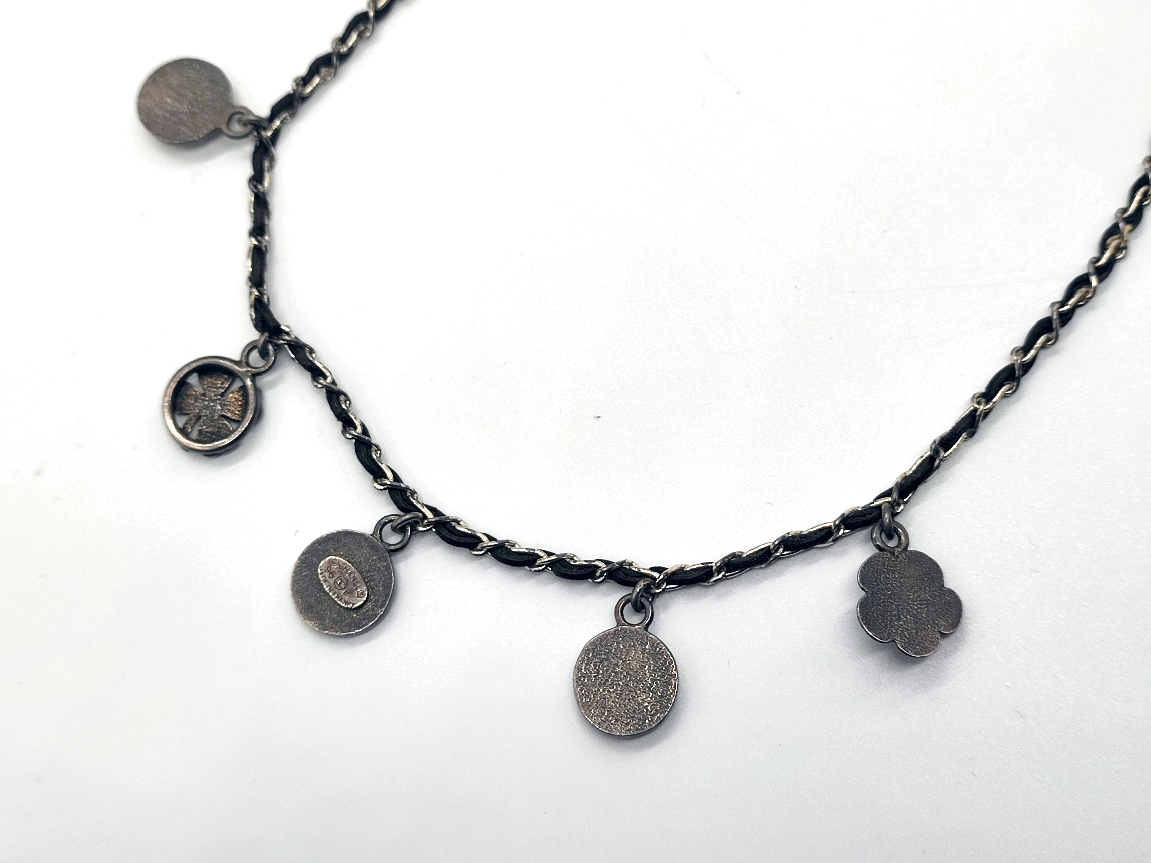 Coco Mark Mademoiselle 5-strand Leather Chain Necklace 96P Necklace — view 8