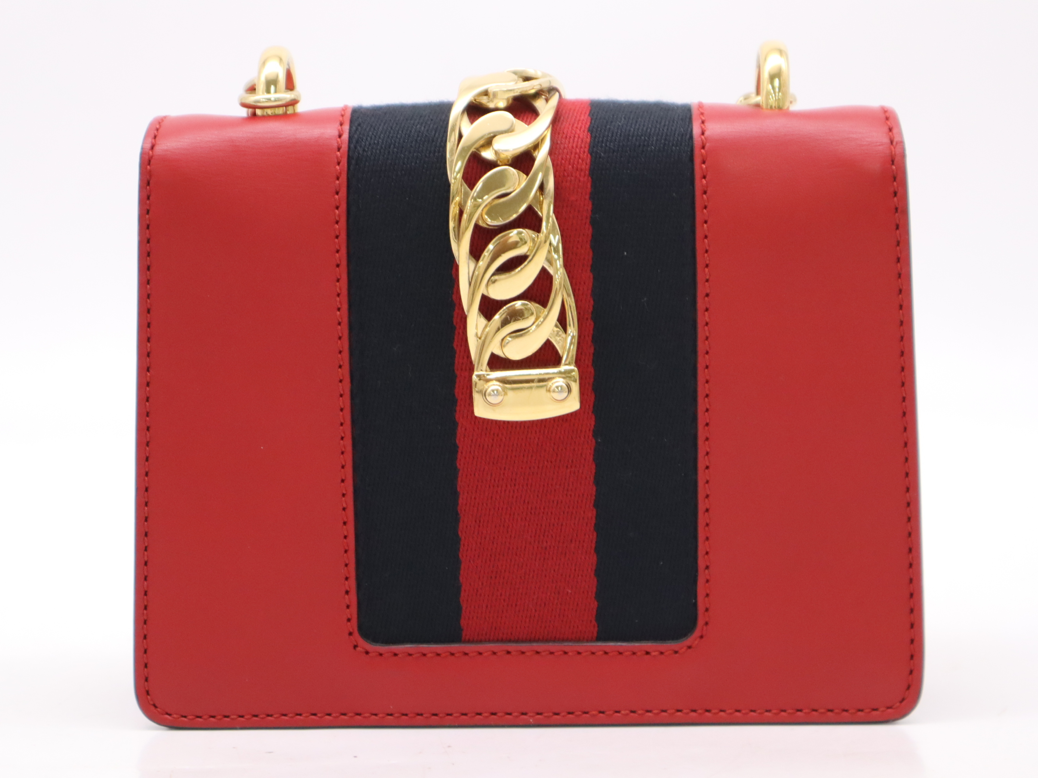 431666 Leather Sylvie Shoulder Bag Red GD Hardware Shoulder Bag — view 2